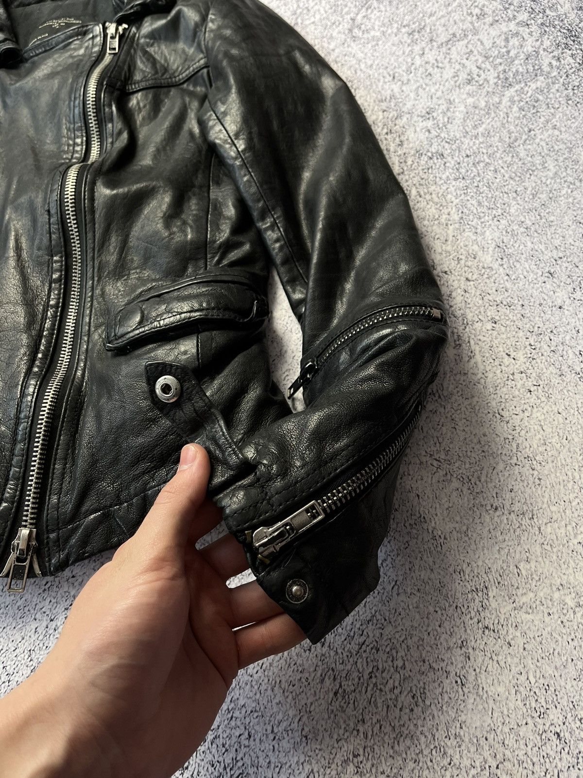 Allsaints Vintage Allsaints Balfern Leather Biker Jacket Japan Size M / US 6-8 / IT 42-44 - 9 Thumbnail