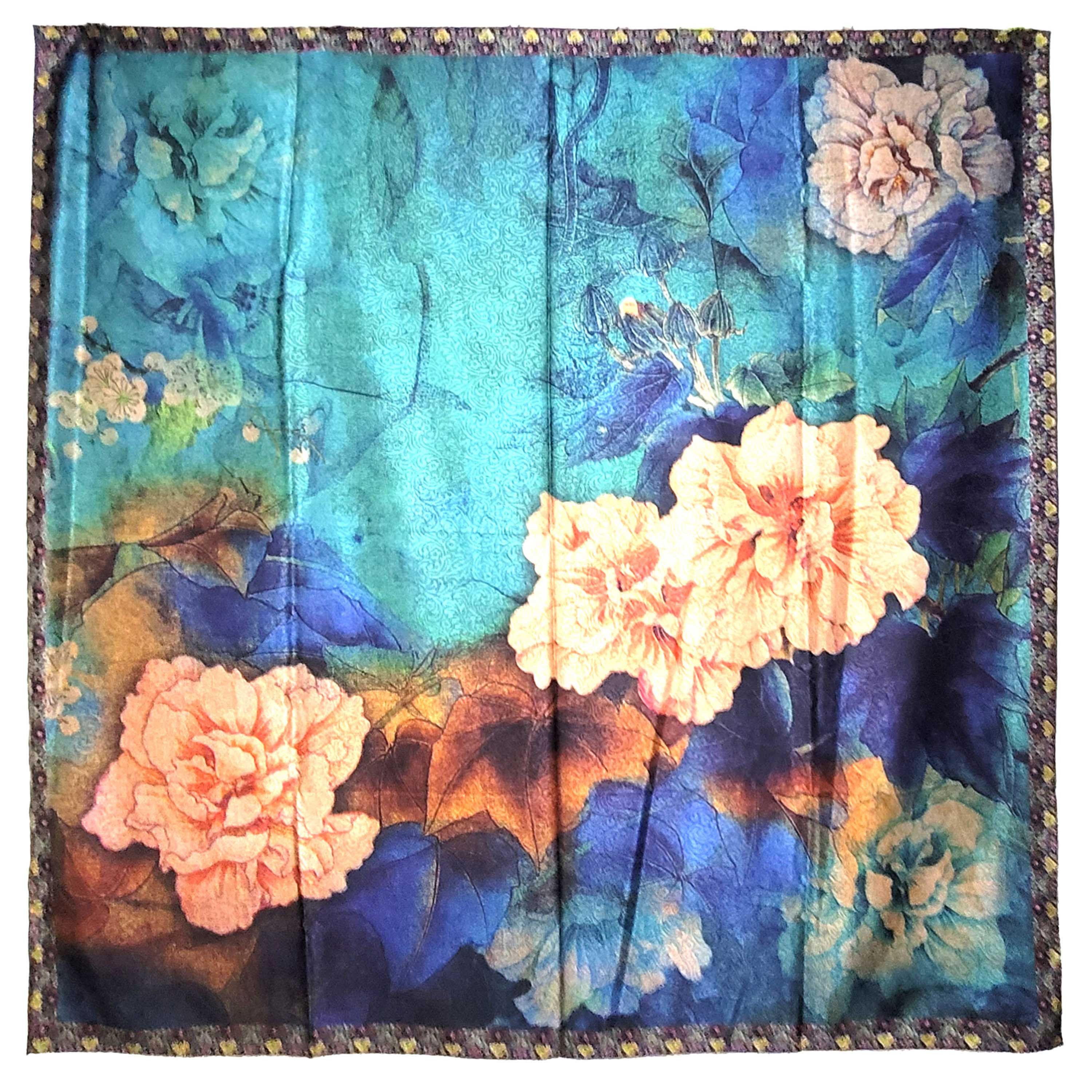 Other NWT Double Sided Silk Scarf 52"x52" Large Square Wrap 3215 Size ONE SIZE - 2 Thumbnail