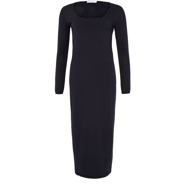 MAX MARA Sophia Midi Blue Wool Bodycon Dress New & Authentic