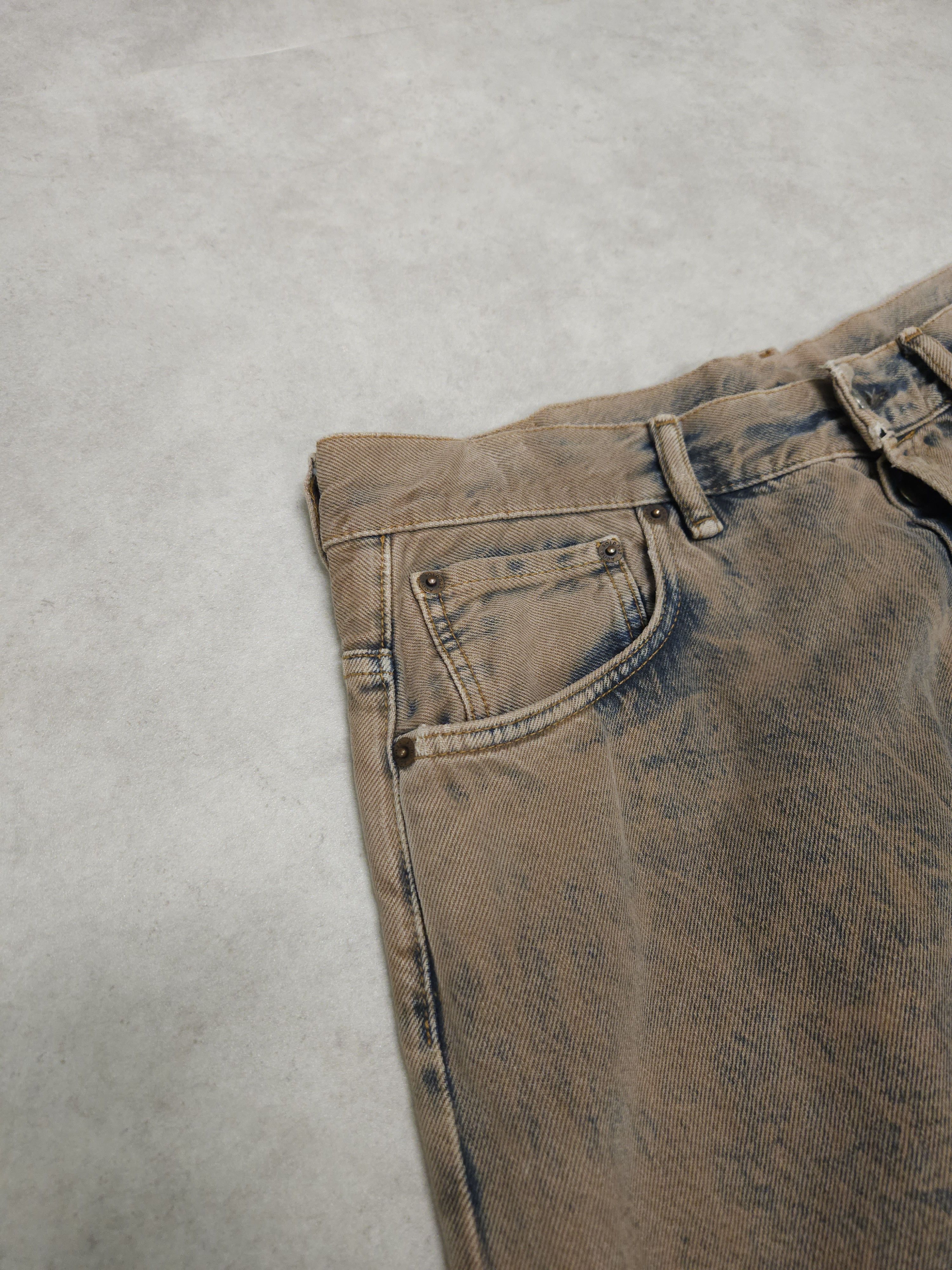 Acne studios 1989 drago road overdyed distressed baggy denim