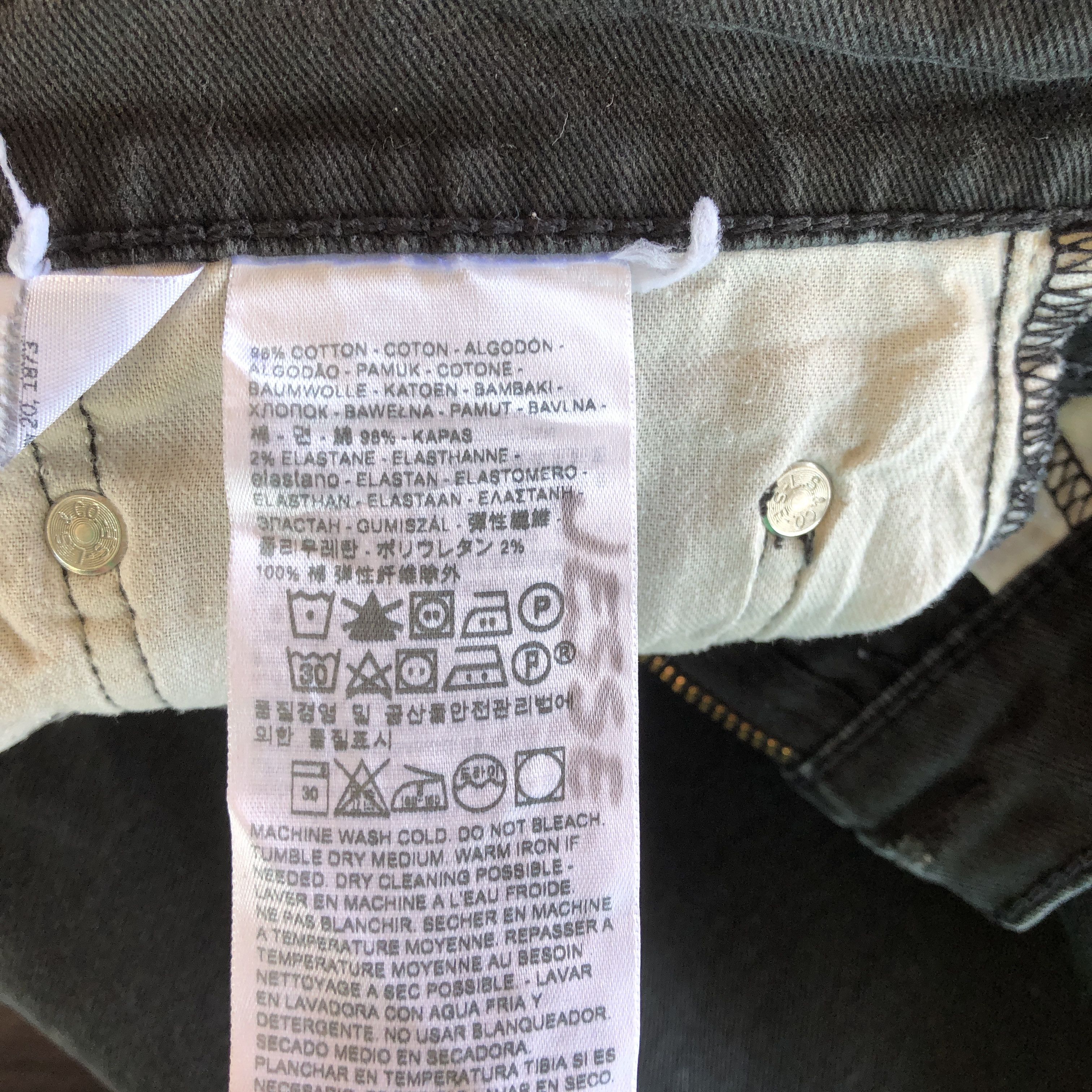 Levi's Vintage Levis 513 Faded Black Jeans Levis Slim Skinny Denim Size US 36 / EU 52 - 9 Thumbnail