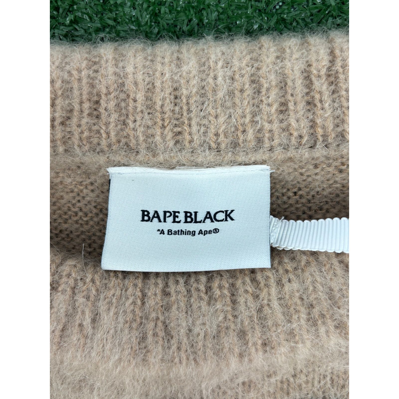 Bape BAPE Black Japan Distress Knitted Sweater Light Beige XL Size US XL / EU 56 / 4 - 7 Thumbnail