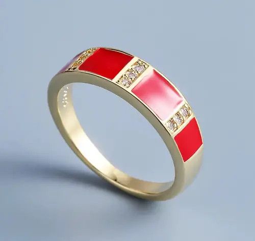 Jewelry Katsuragi x Man Red Line Ring( size 6 to 10 ) Size ONE SIZE - 4 Thumbnail
