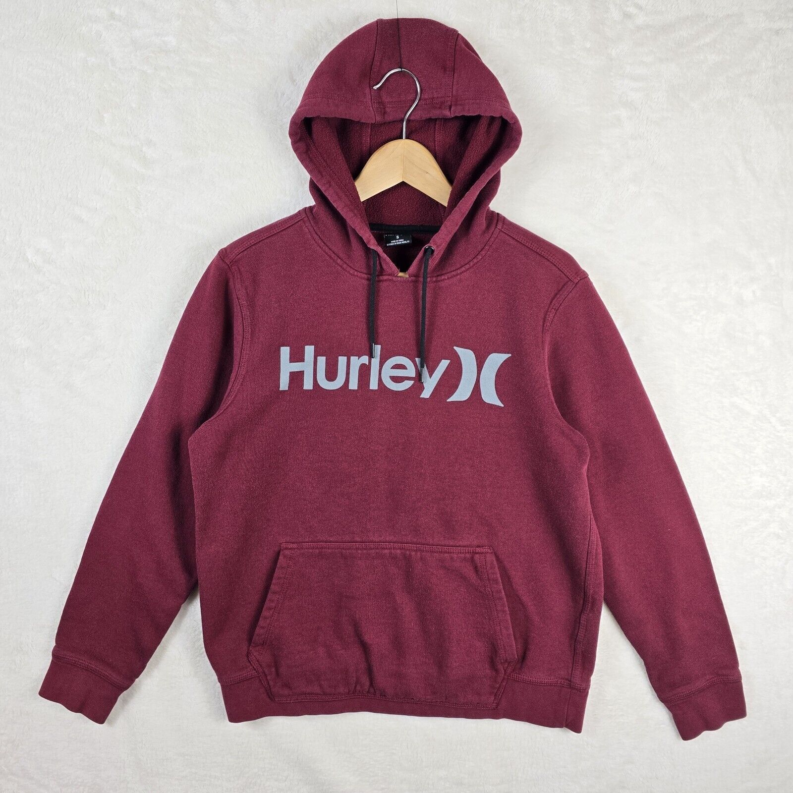 Hurley Hurley Hoodie Small Burgandy Logo Pullover Hoodie Y2K vtg Size US S / EU 44-46 / 1 - 2 Thumbnail