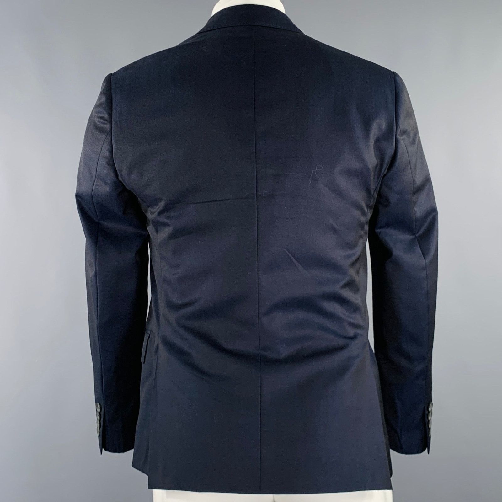 Other ZIGNONE Size 38 Navy Wool Single Breasted Sport Coat Size 38R - 3 Thumbnail