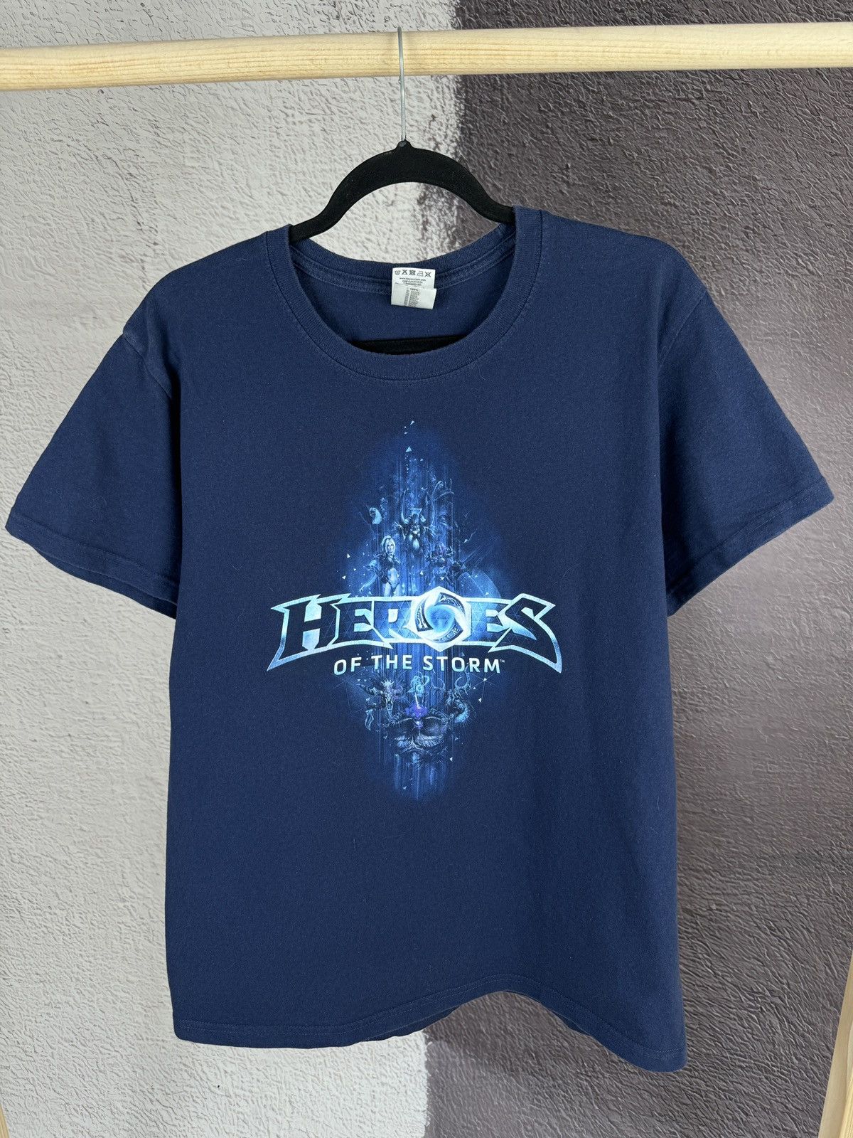 Vintage Vintage BLIZZARD T-Shirt blue Heroes of the Storm print WOW Size US L / EU 52-54 / 3 - 2 Thumbnail