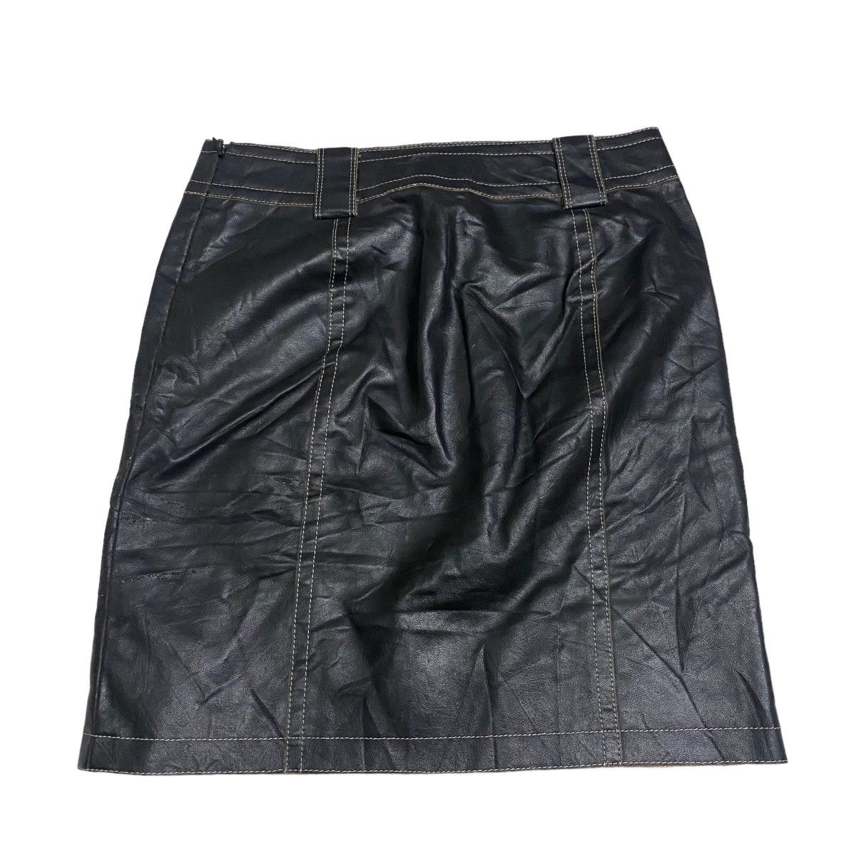 Burberry Buuberry blue label mini skirt syntetic leather Size 29" - 2 Thumbnail