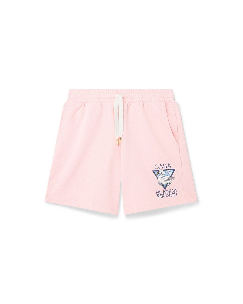 Casablanca o1mle0326 Embroidered Sweatshort Casablanca par Avion Pink Size US 38 / EU 54 - 1 Thumbnail