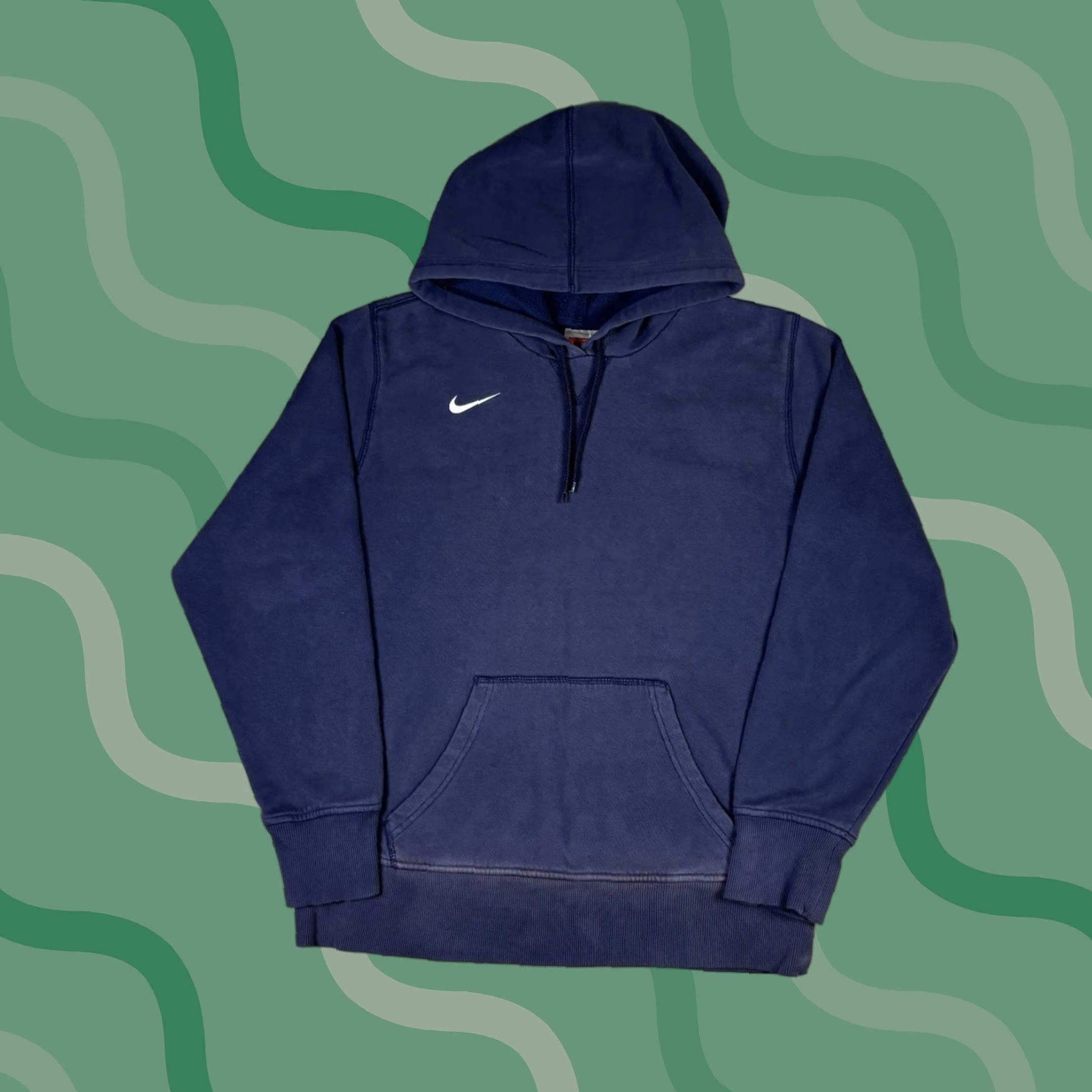Nike VINTAGE Nike Hoodie Blue Pullover Embroidered Swoosh Adult Large 90s Mens Hoodie Size US L / EU 52-54 / 3 - 1 Thumbnail