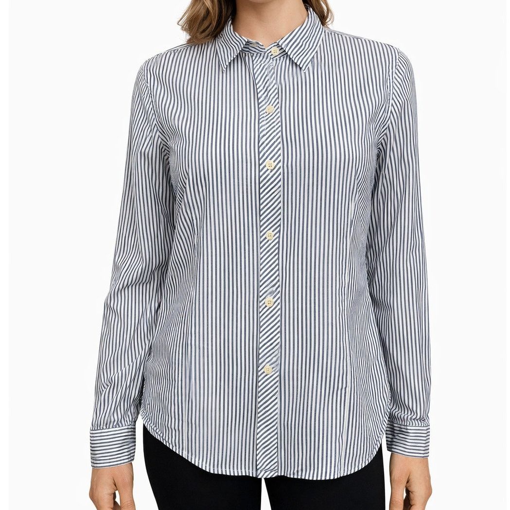 L.L. Bean LL Bean Long Sleeve Button-up Shirt Striped Women 8P Cotton Size M / US 6-8 / IT 42-44 - 1 Thumbnail