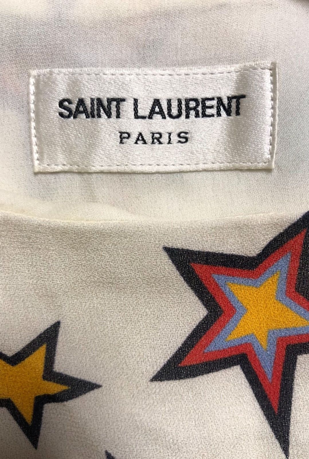 Saint Laurent Paris Saint Laurent Beige Mulberry Silk Star Dress Size S / US 4 / IT 40 - 8 Thumbnail