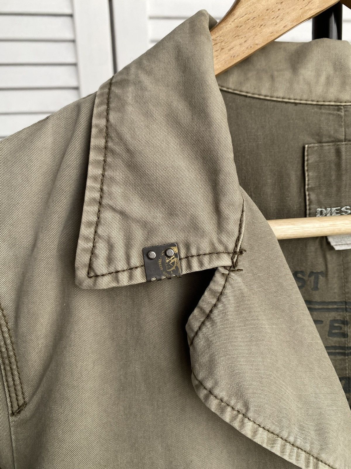 Diesel × Vintage Vintage Diesel Workwear Blazer Jacket Faded Khaki Military Size US S / EU 44-46 / 1 - 7 Thumbnail