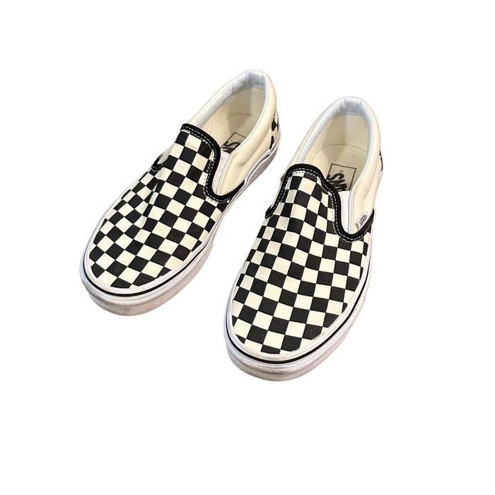 Vans Vans checkered classic slipon shoes Sz 8 Womens/6.5 Mens Grailed