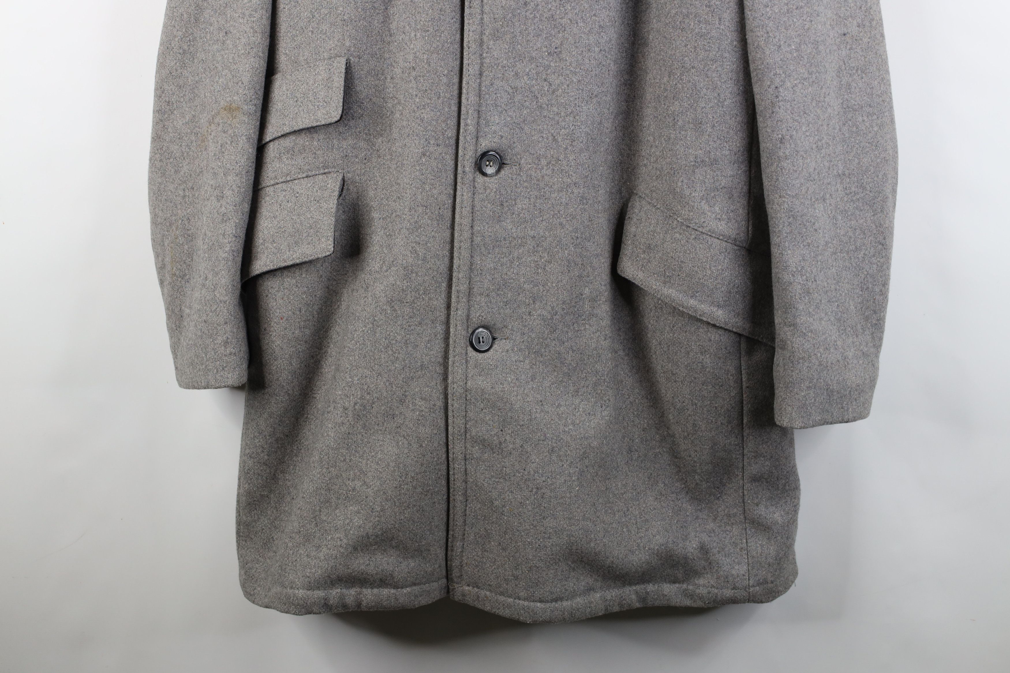 Vintage Vintage 70s Streetwear Wool Rancher Jacket Coat Gray USA Size US L / EU 52-54 / 3 - 3 Thumbnail