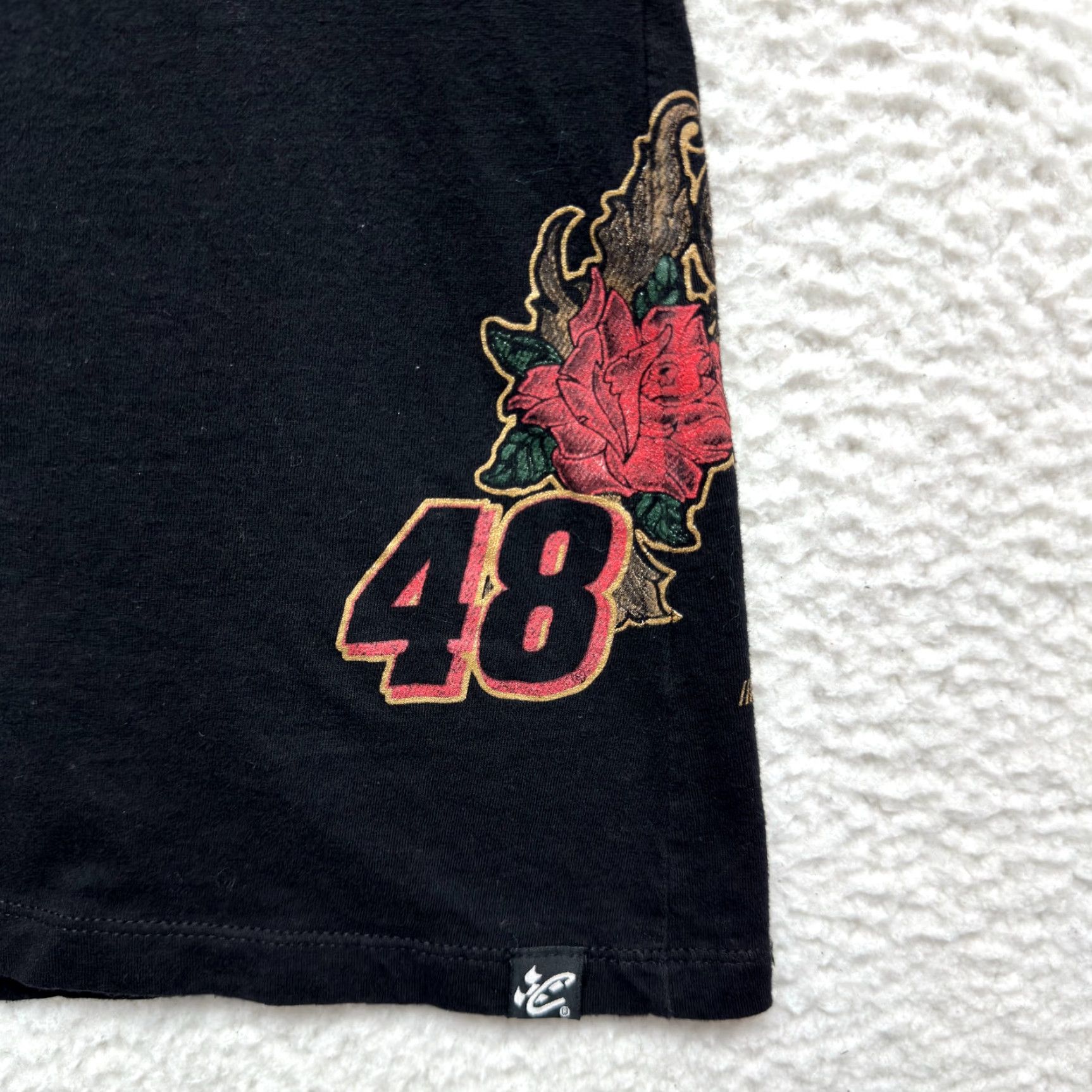 Chase Authentics VINTAGE Jimmie Johnson NASCAR Shirt Medium Womens Studded Bling Tattoo Moto Shirt Size M / US 6-8 / IT 42-44 - 4 Thumbnail