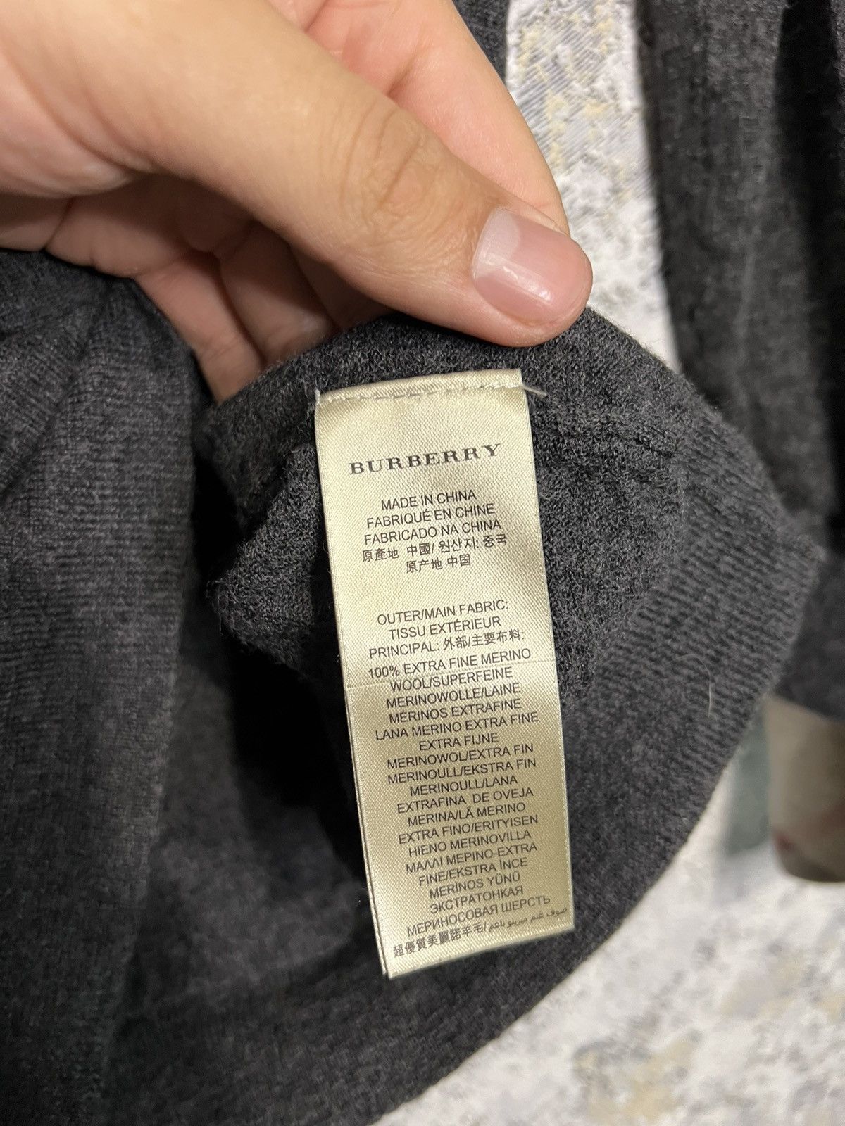 Burberry Burberry Brit Classic Gray Wool Nova Chek Sweater Size S / US 4 / IT 40 - 4 Thumbnail