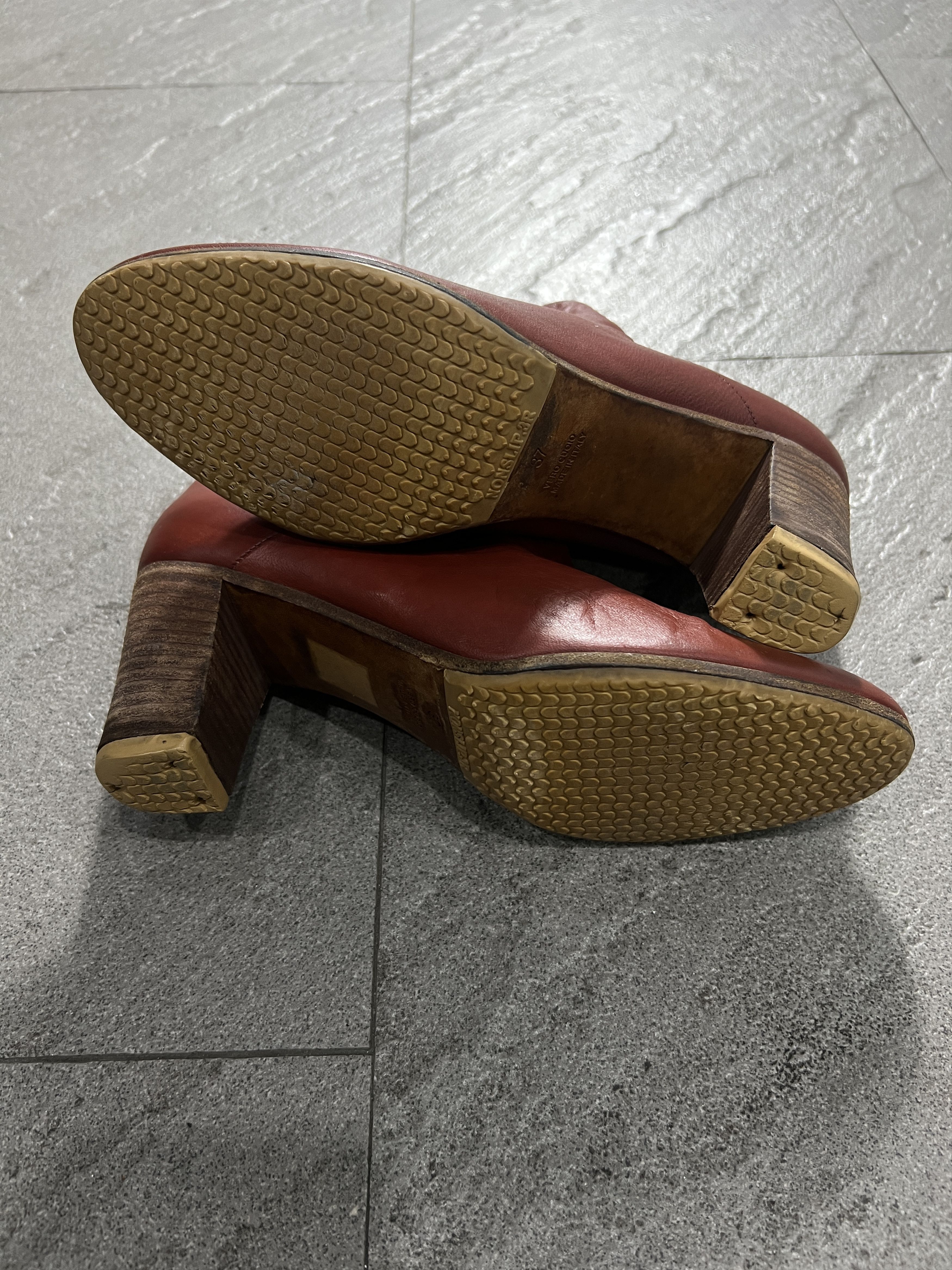 Maison Margiela Maison Martin Margiela Oxblood Leather Ankle Boots Heel Size US 7 / IT 37 - 6 Thumbnail