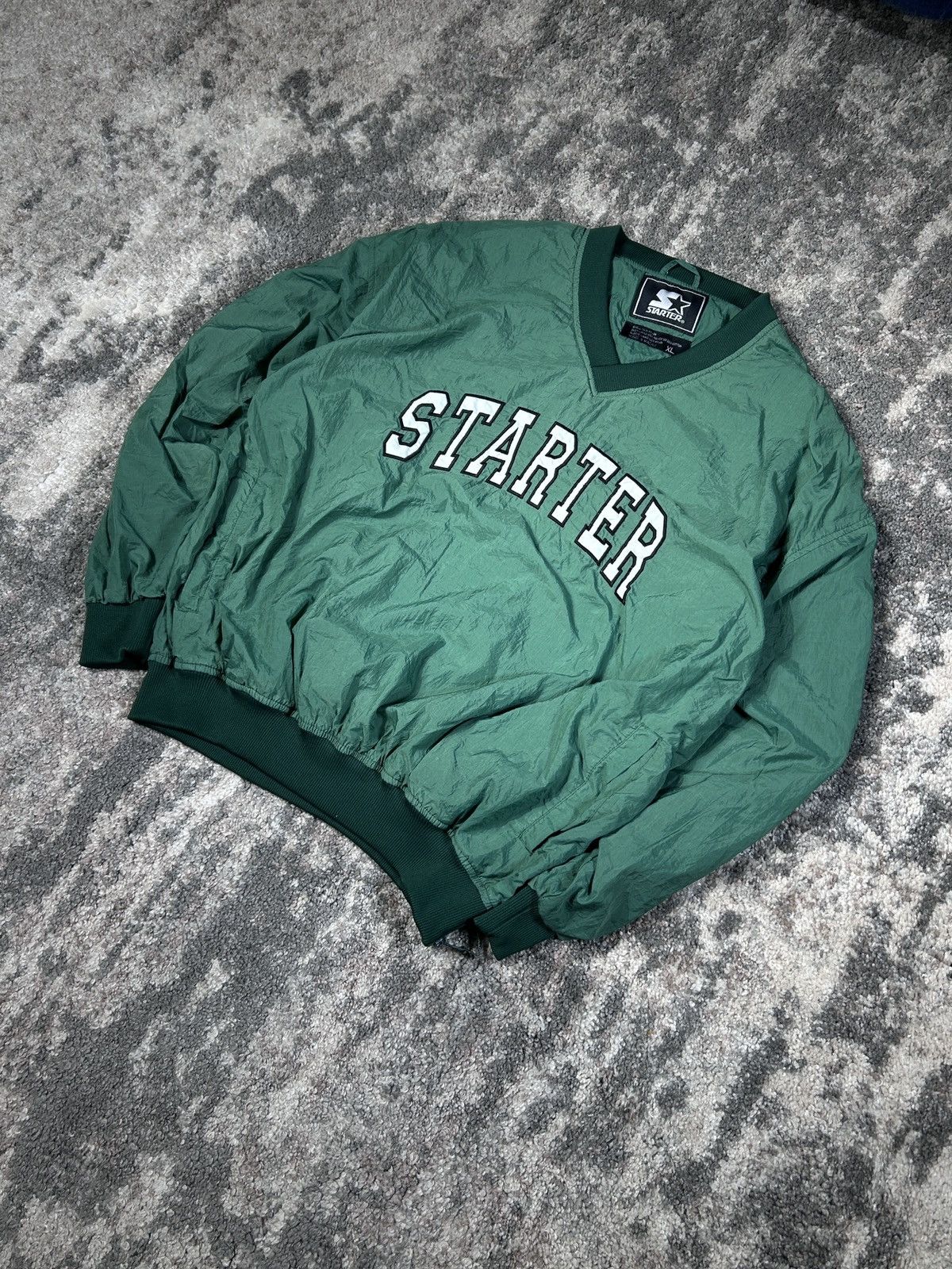 Starter Vintage Starter V-Neck Pullover Windbreaker Nylon XL Size US XL / EU 56 / 4 - 1 Thumbnail