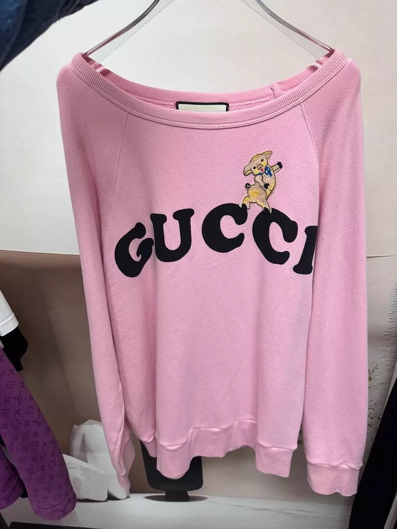 Gucci Gucci Pink piglet sweatshirt Size M / US 6-8 / IT 42-44 - 1 Thumbnail