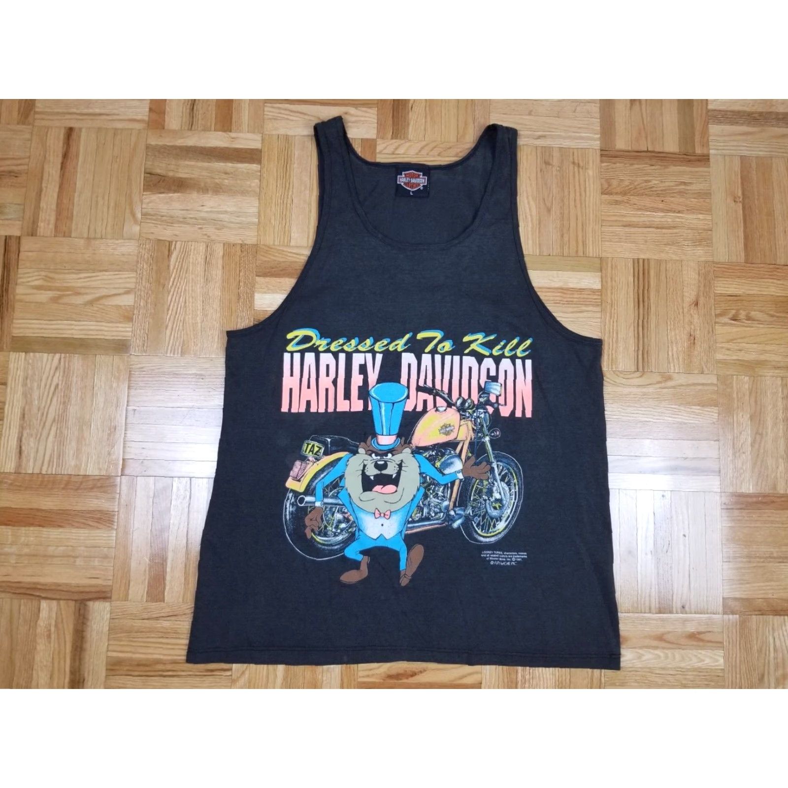 Harley Davidson VINTAGE Harley-Davidson LOONEY TUNES PRINT TANK TOP MEN'S LARGE Size US L / EU 52-54 / 3 - 2 Thumbnail