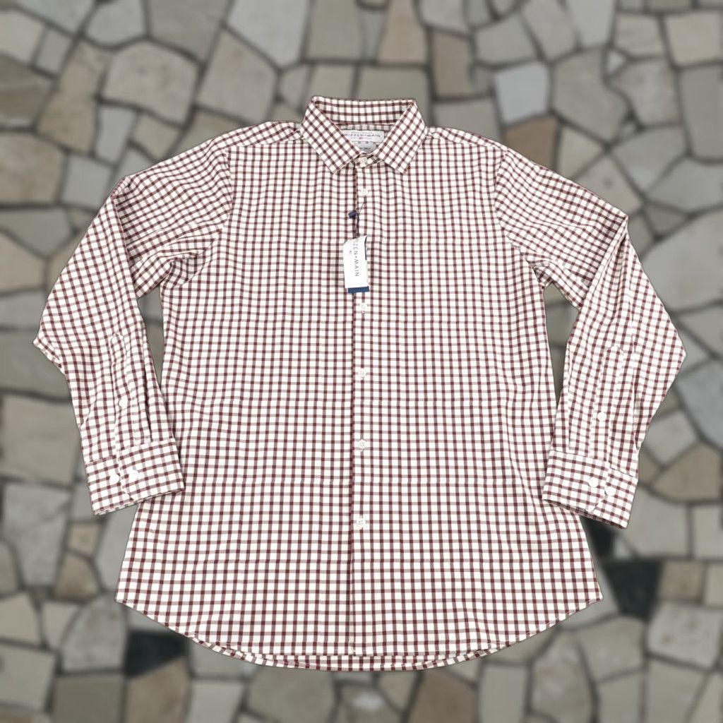Mizzen+Main Mizzen+Main Shirt Mens XL Red Plaid Button-Up Performance Breathable Lightweight Stretch Size US XL / EU 56 / 4 - 1 Thumbnail