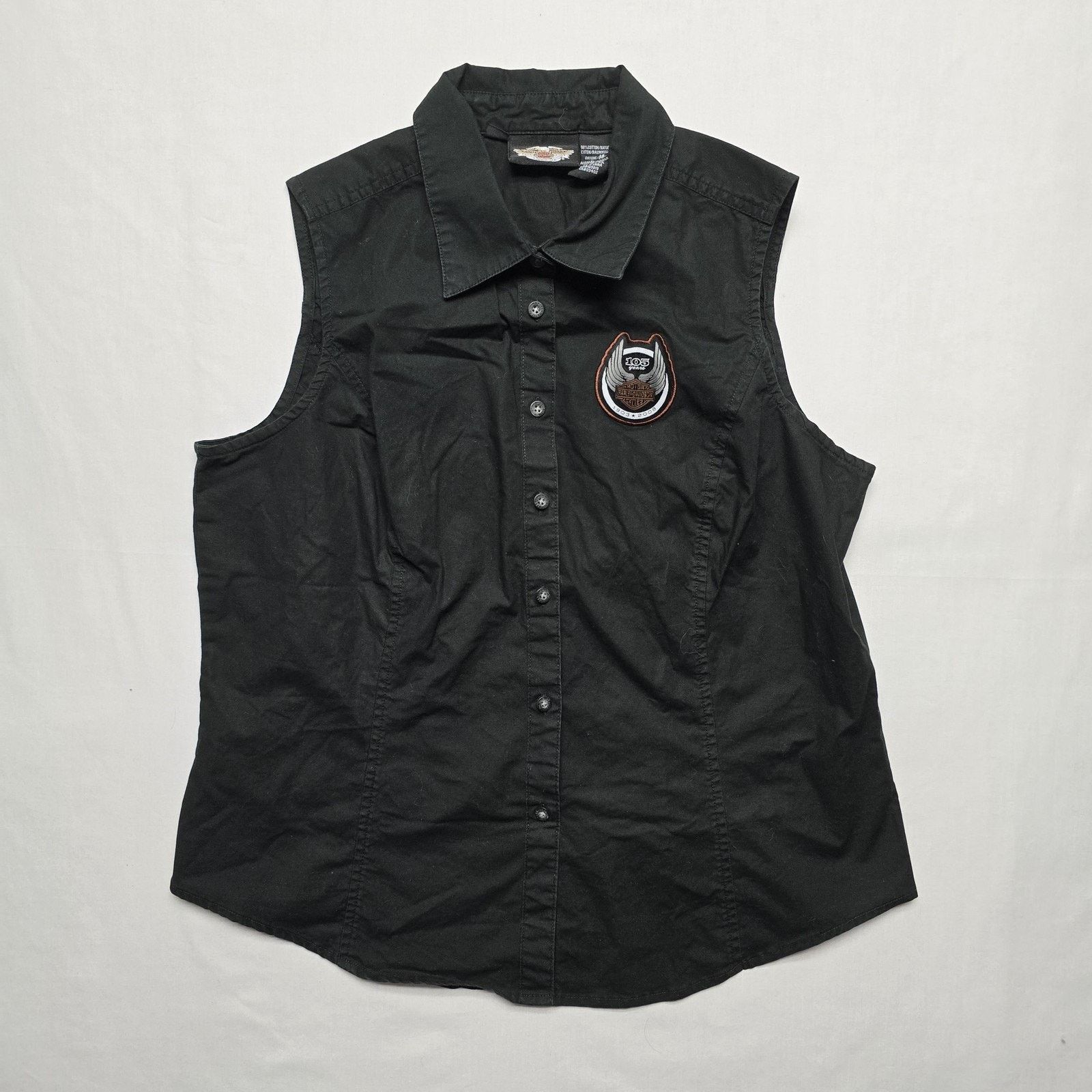 Harley Davidson Womens Harley Davidson Shirt XL Black 105th Sleeveless Size XL / US 12-14 / IT 48-50 - 3 Thumbnail