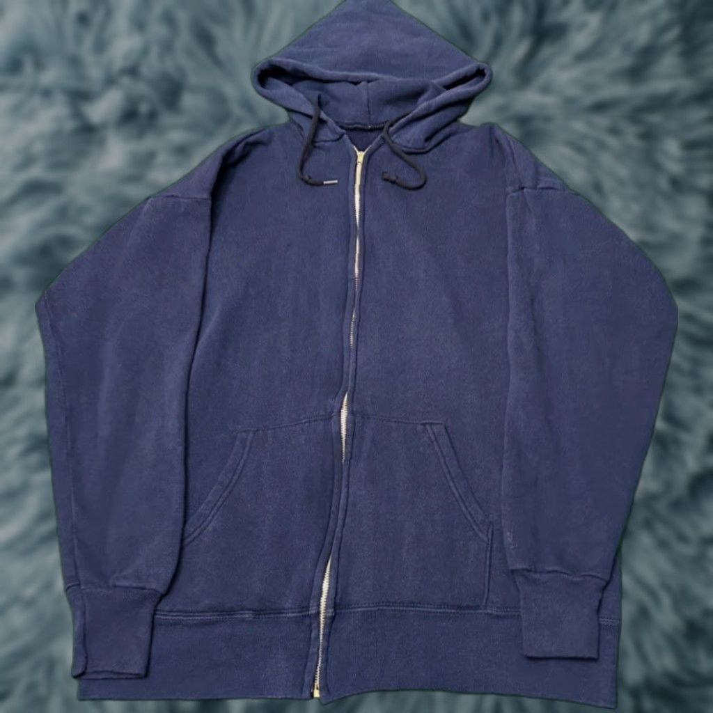 Vintage VINTAGE 60s 70s Hoodie Zip Up Blue USA VTG Steinwurtzel Mens XL YKK Zipper Modern/Full Zip Size US XL / EU 56 / 4 - 1 Thumbnail