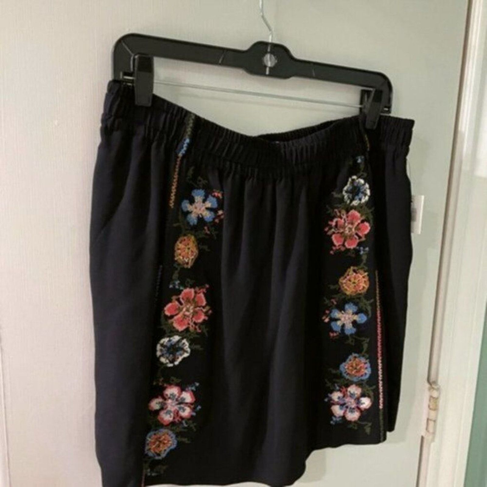Chloe Chloe Embroidered crepe mini skirt navy size 8 Size 28" / US 6 / IT 42 - 12 Thumbnail