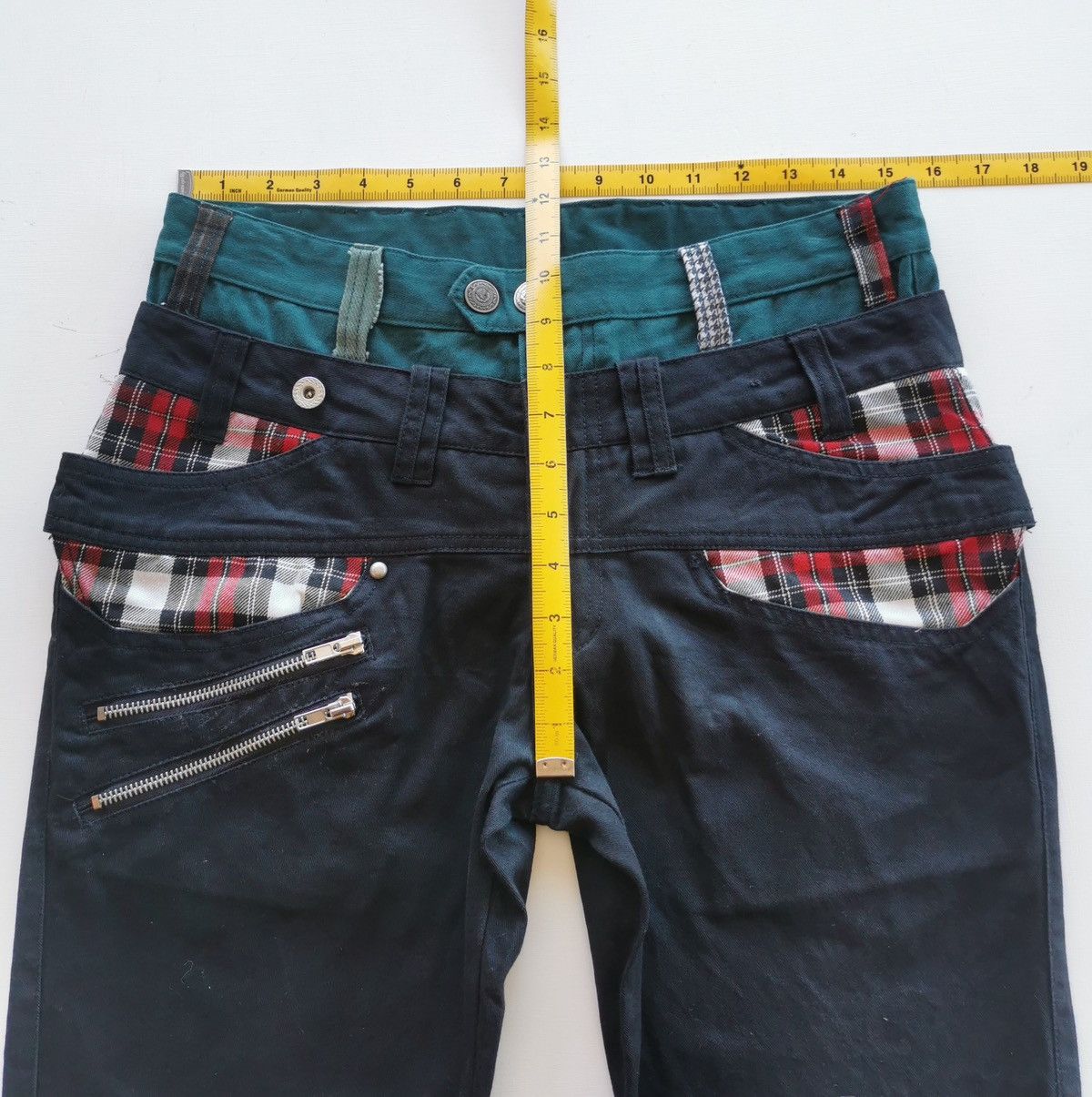 Japanese Brand Manydope Blindedge Double Waist Japan Black Jeans Size US 31 - 10 Thumbnail