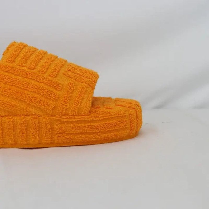 Bottega Veneta o1rshd1 Geometric Sponge Resort Sandal in Tangerine Size US 9 / EU 42 - 4 Thumbnail