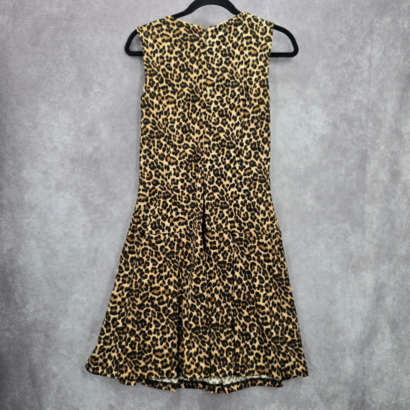 Michael Kors Michael Kors Brown Animal Print Flare Pleat Dress 4 Size S / US 4 / IT 40 - 2 Thumbnail