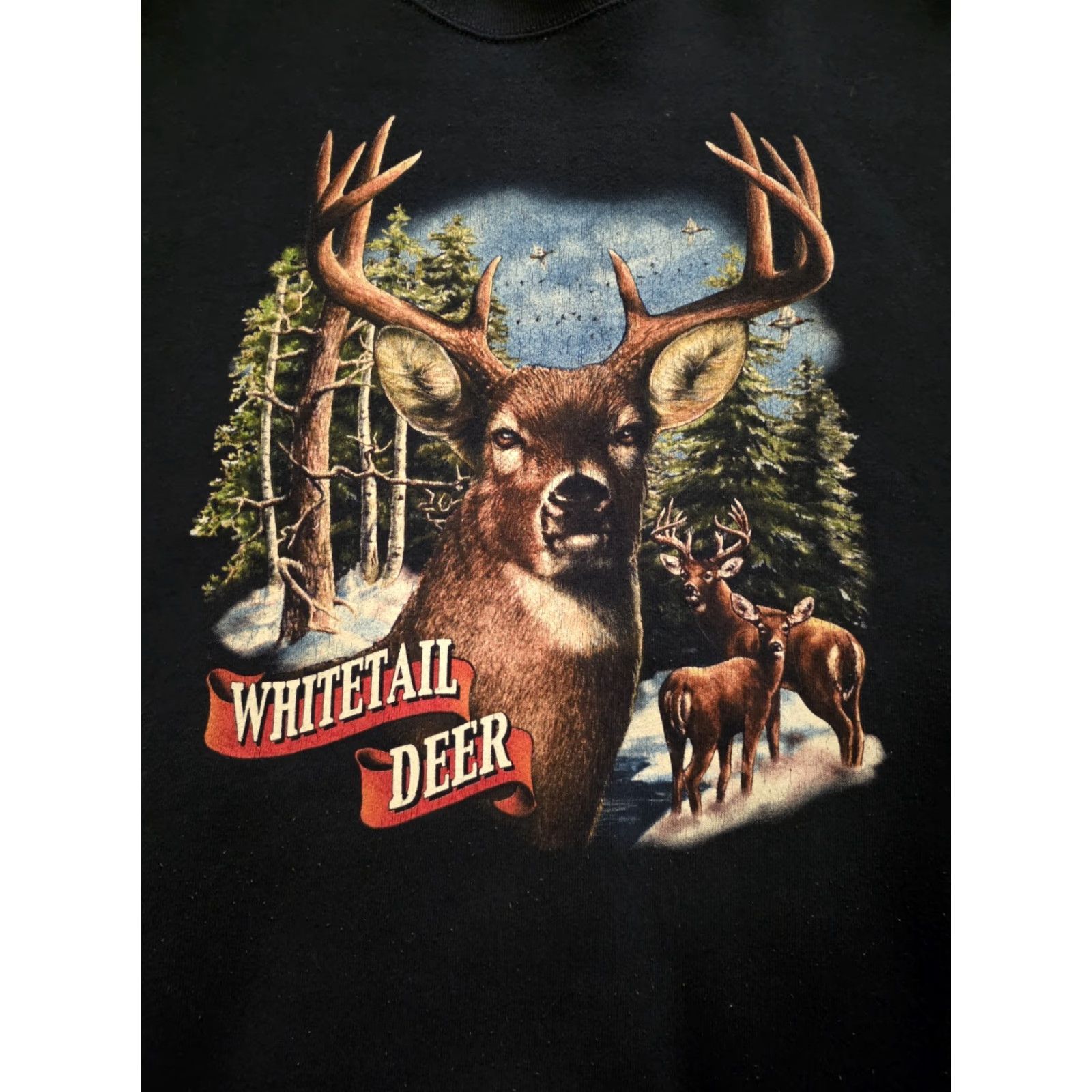 Vintage VINTAGE Members Mark Crewneck Sweatshirt Whitetail Deer Buck Dark Blue Men 2XL Shirt Size US XXL / EU 58 / 5 - 2 Thumbnail