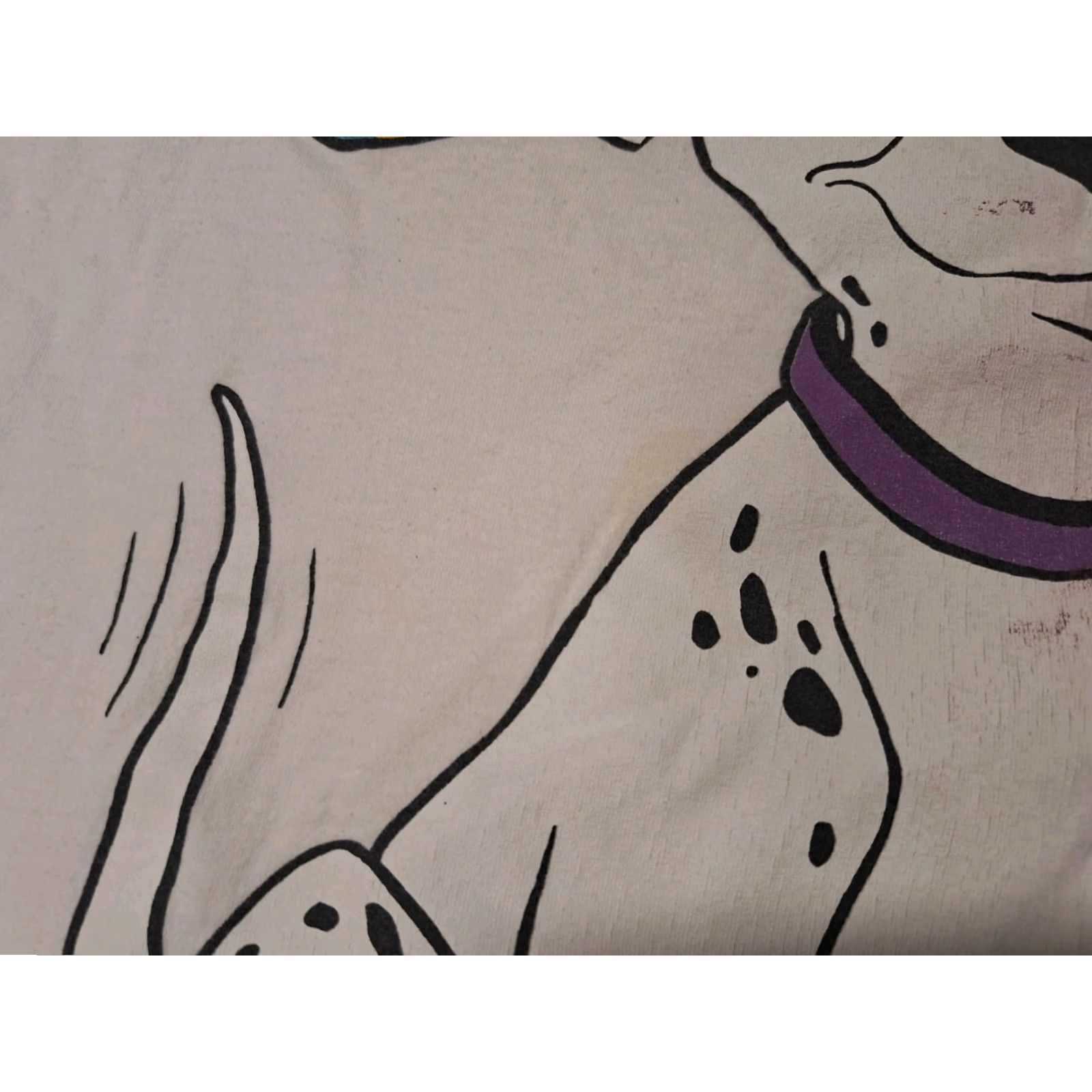 Disney VINTAGE 90s Disney 101 Dalmatians Cartoon TV Movie Graphic Print T-Shirt Short Sleeve Crew Neck L White Unisex Adults Mens Womens Size US L / EU 52-54 / 3 - 2 Thumbnail