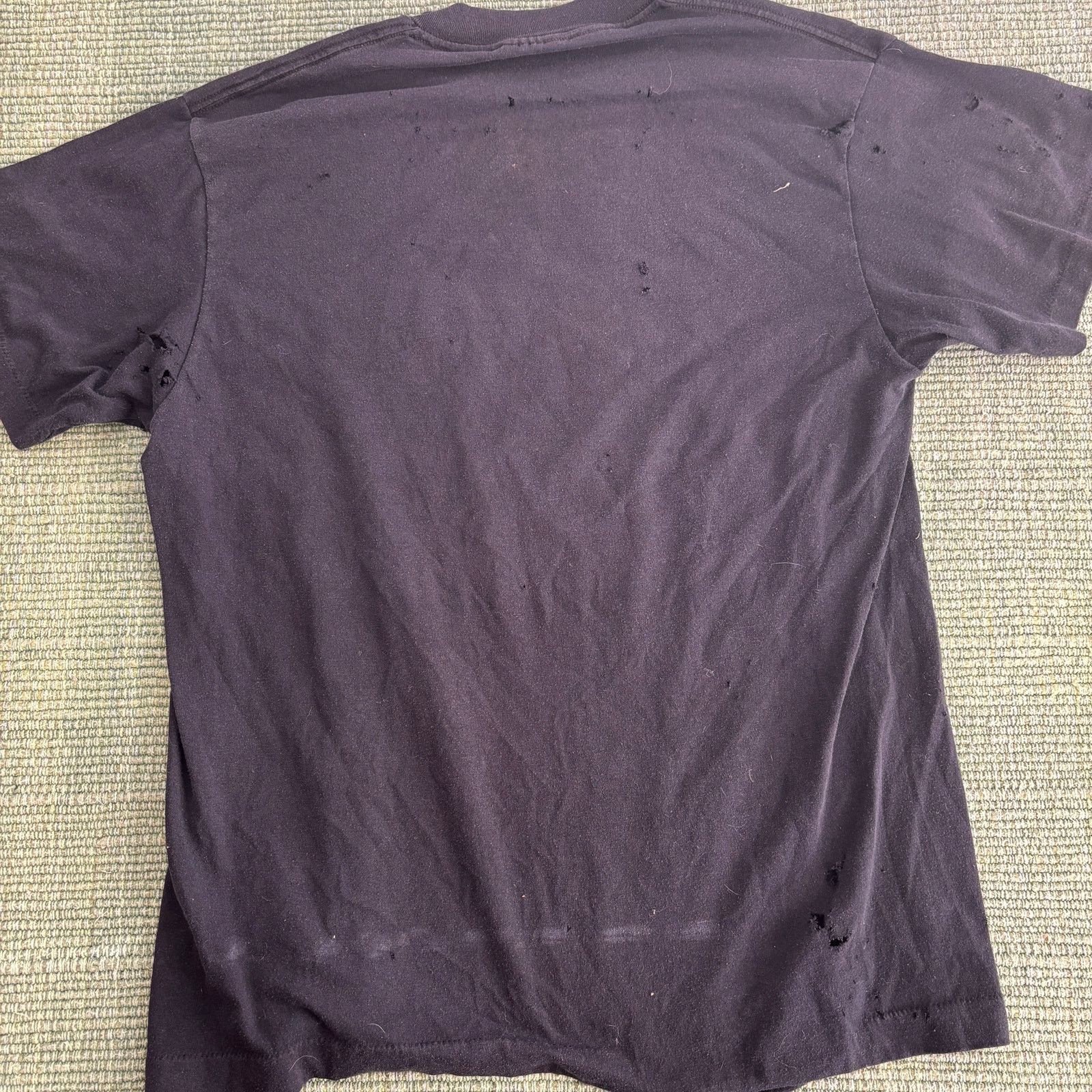 Vintage 80s Black Single Stitched TropArtic Thrashed Racing Tee Size US L / EU 52-54 / 3 - 7 Thumbnail