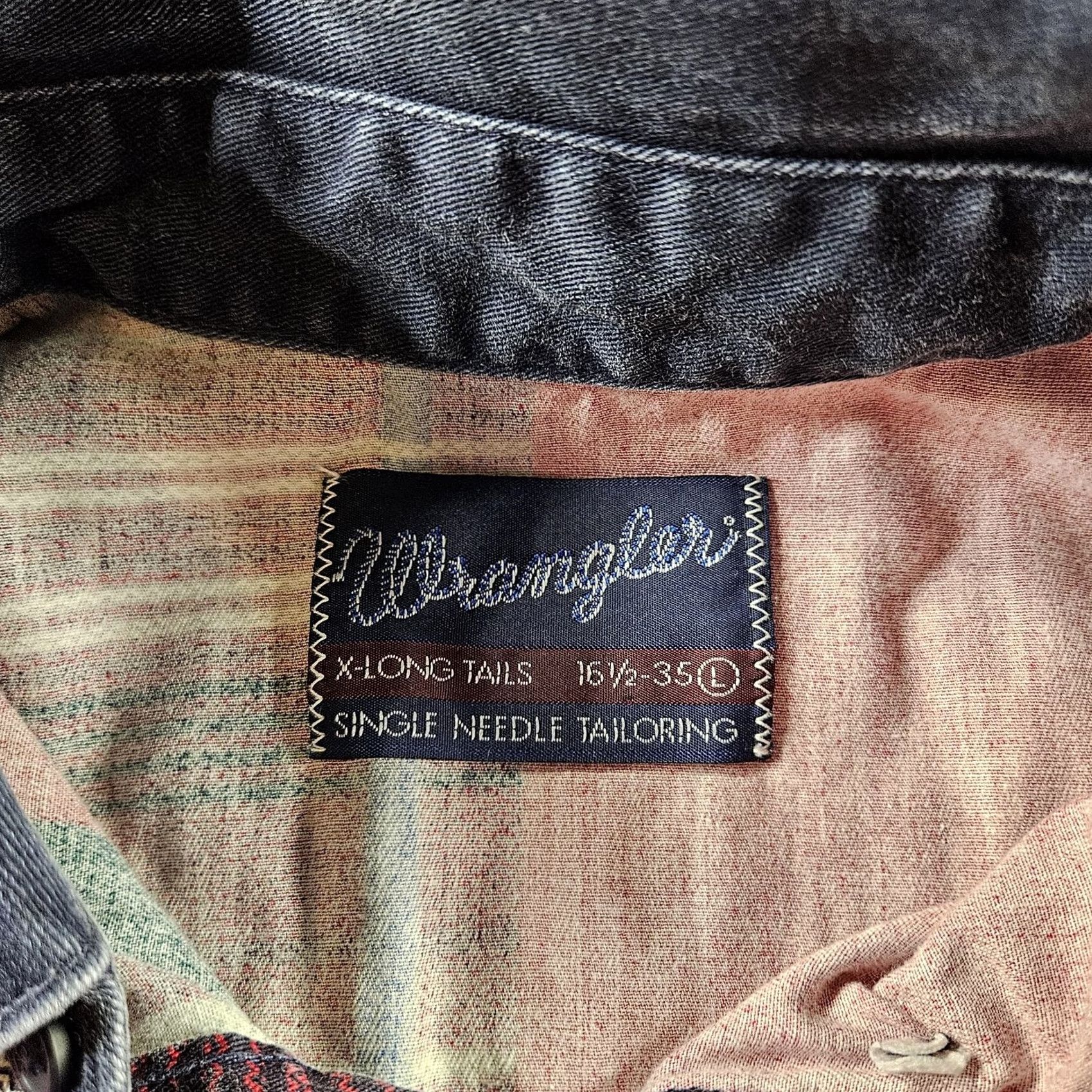 Wrangler Wrangler Mens Large Multicolor Plaid Button Down Long Sleeve 90s - Size Size US L / EU 52-54 / 3 - 4 Thumbnail