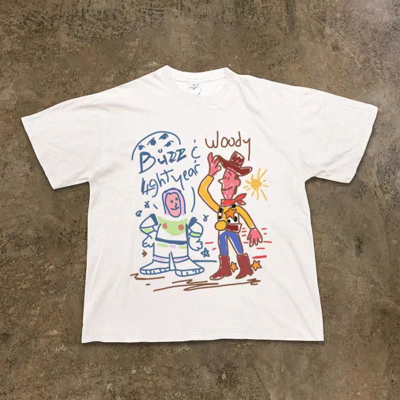 Vintage Casual retro western denim print cotton t-shirt Size US S / EU 44-46 / 1 - 1 Thumbnail