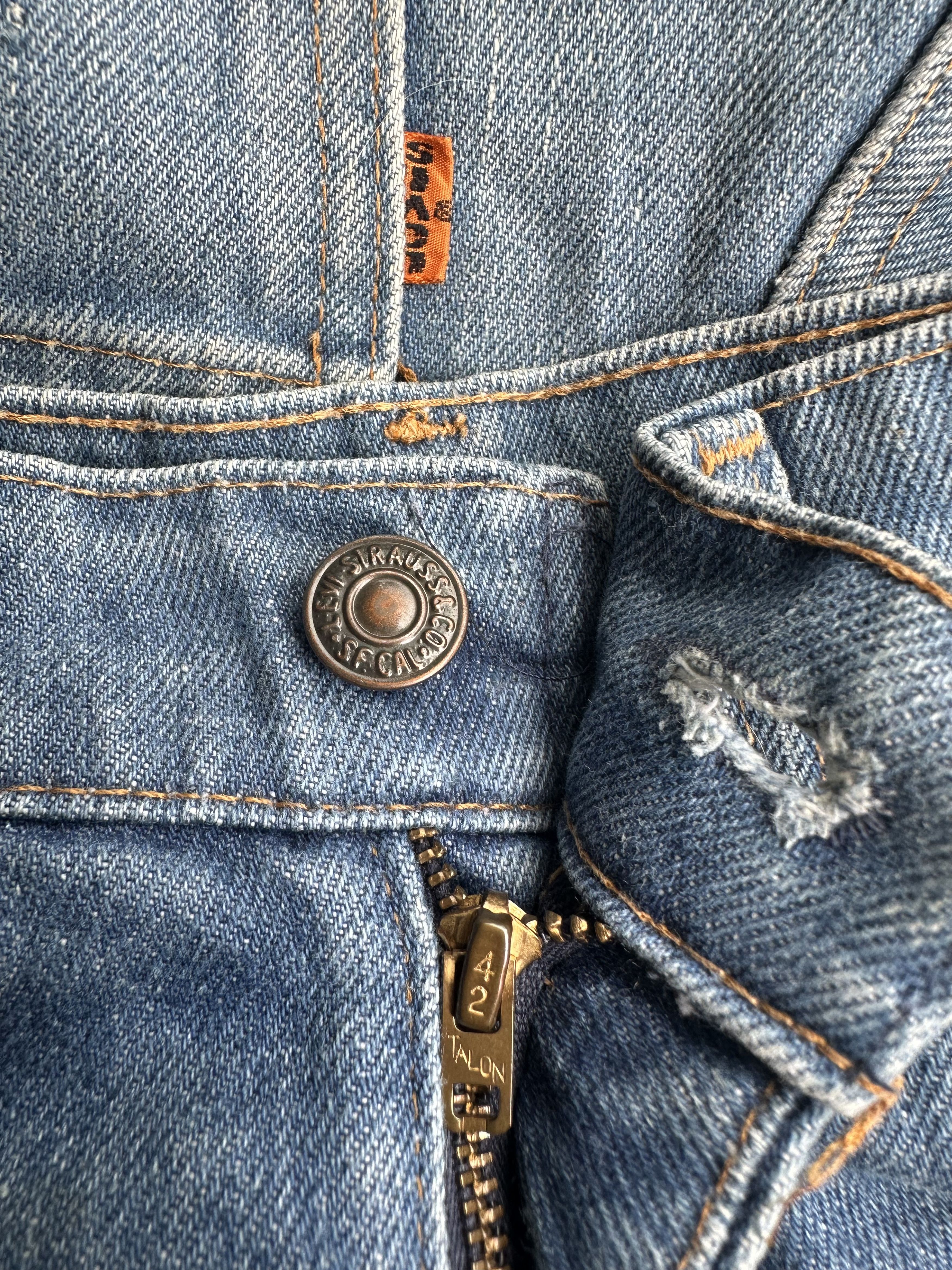 Levi's Rare!! 70s 646 Orange Tab Talon 42 Flare Bell Bottom Jeans Size US 32 / EU 48 - 23 Thumbnail