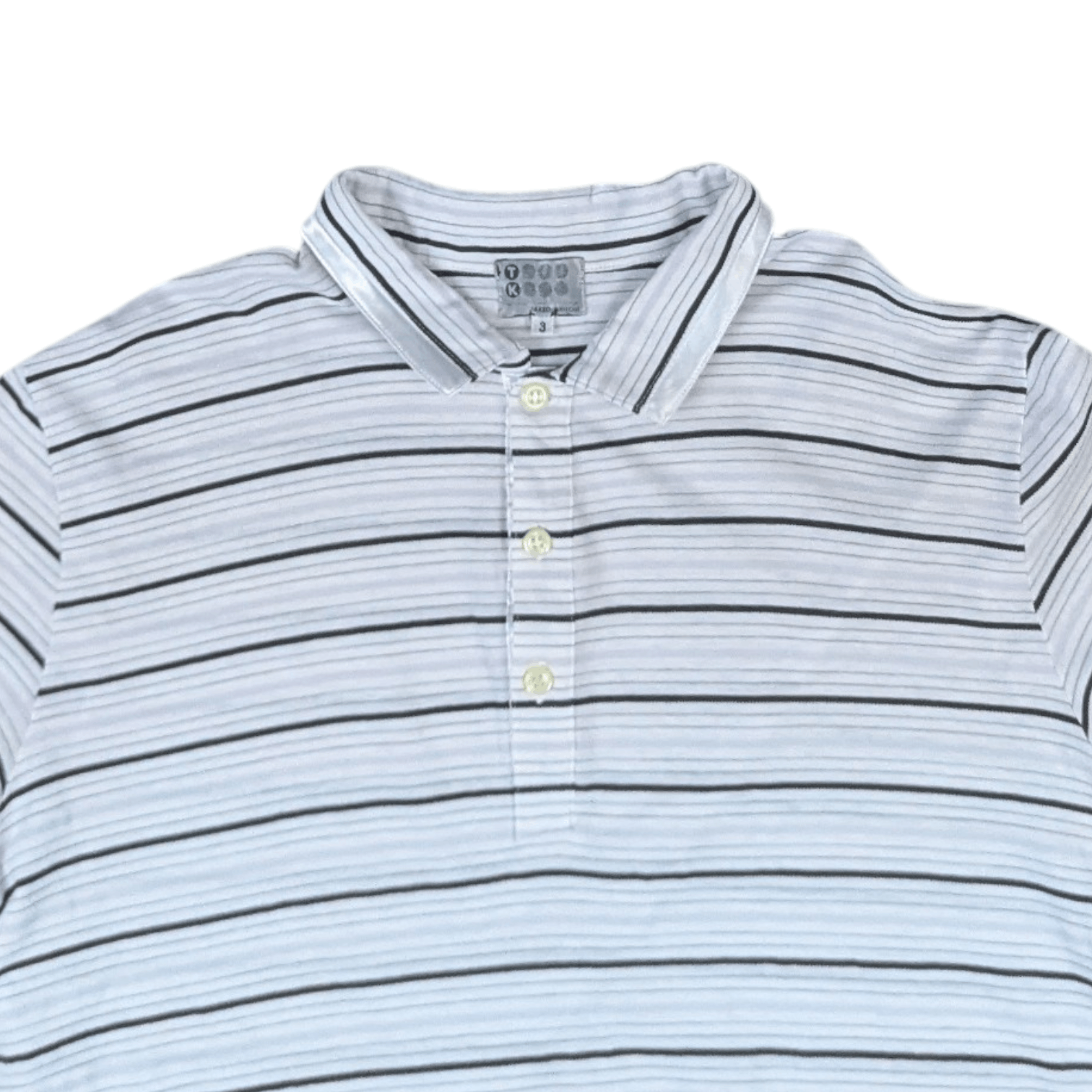 Takeo Kikuchi Rare!! TAKEO KIKUCHI Striped Polo Shirt Size US M / EU 48-50 / 2 - 4 Thumbnail
