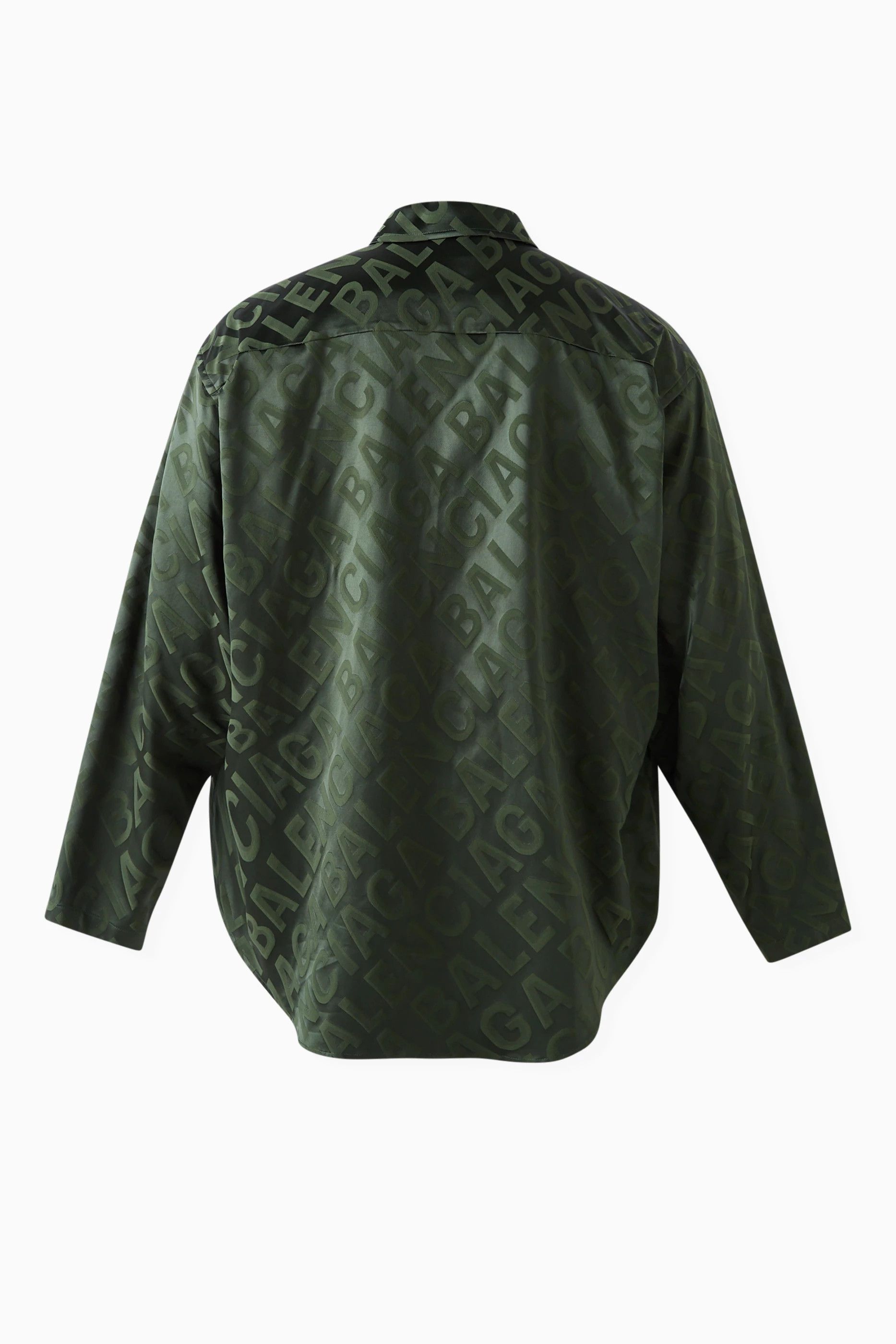 Balenciaga o1bcso1str0326 555 / Large Allover Logo Minimal Shirt Fit Size US L / EU 52-54 / 3 - 2 Thumbnail