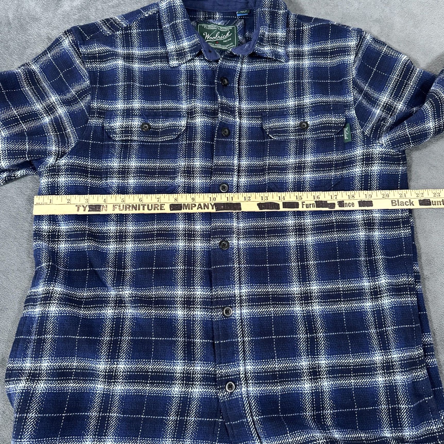 Vintage Woolrich Shirt Mens Medium Blue Plaid Flannel Shacket Button Front Lined Outdoor Size US M / EU 48-50 / 2 - 7 Thumbnail