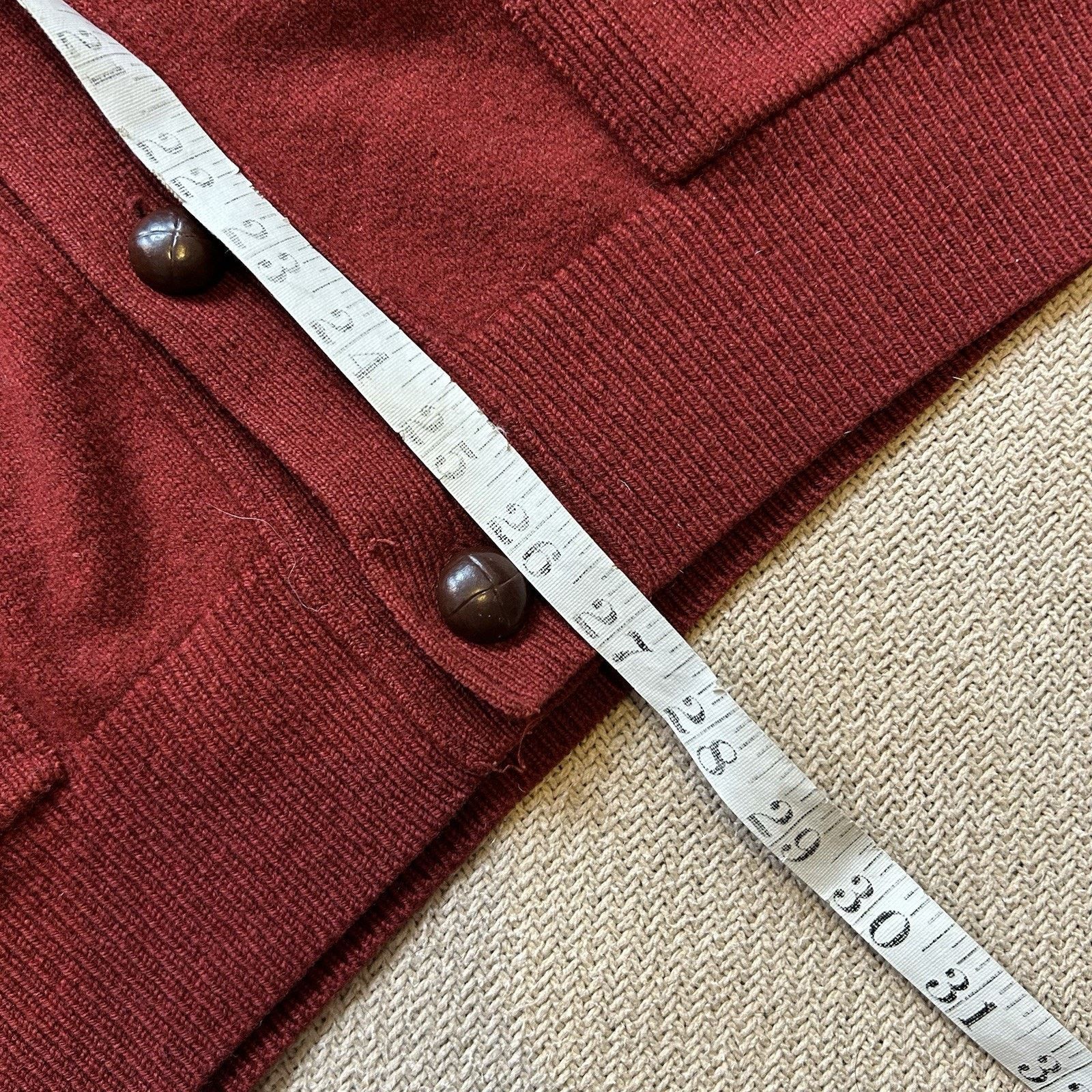 L.L. Bean Ll Bean Lamb Wool Knit Red Cardigan Sweater Large Size US L / EU 52-54 / 3 - 7 Thumbnail