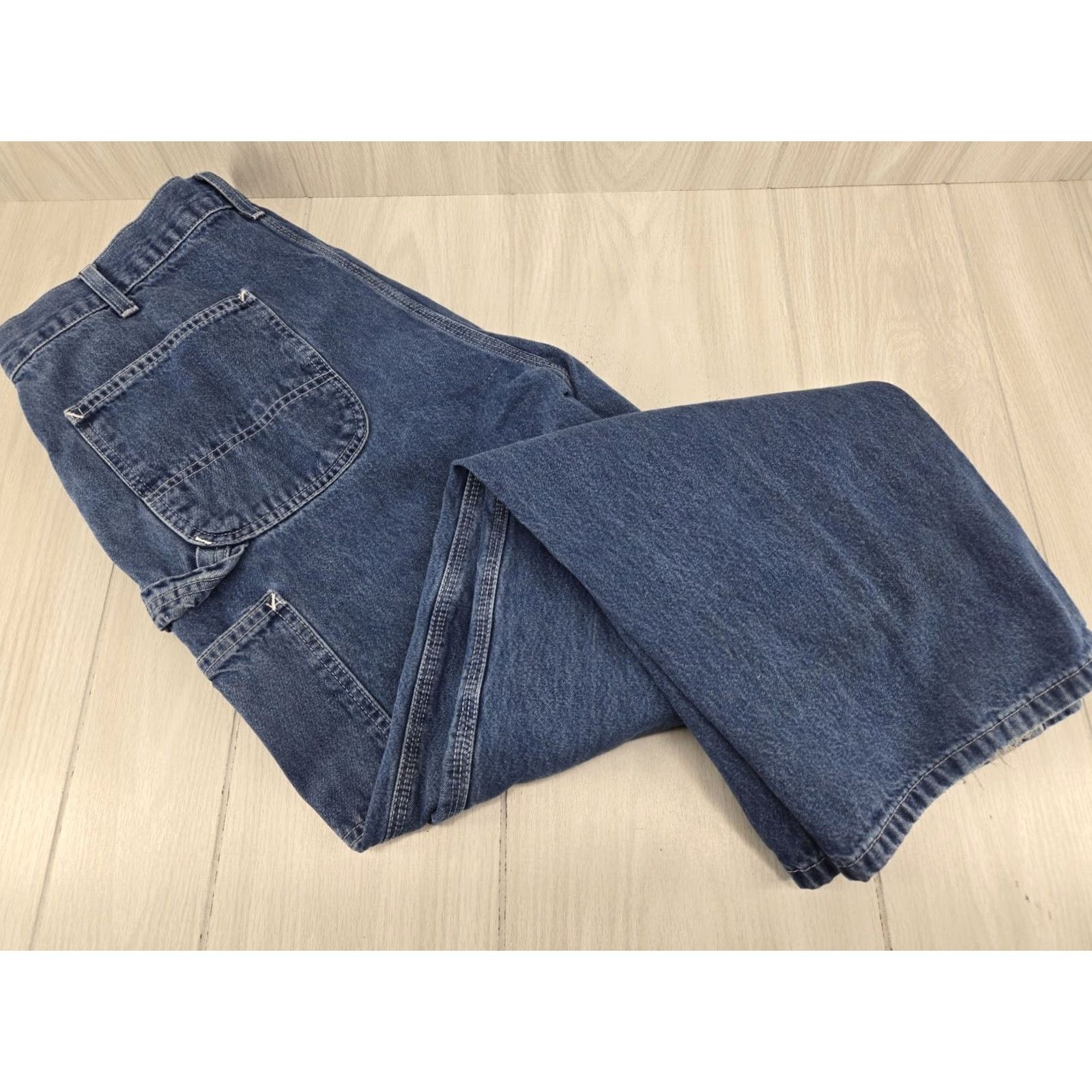 Carhartt VINTAGE Carhartt Jeans Mens 36x32 Blue Denim Pants Carpenter Workwear Jeans Regular Mens Blue 5-Pocket Size US 36 / EU 52 - 4 Thumbnail
