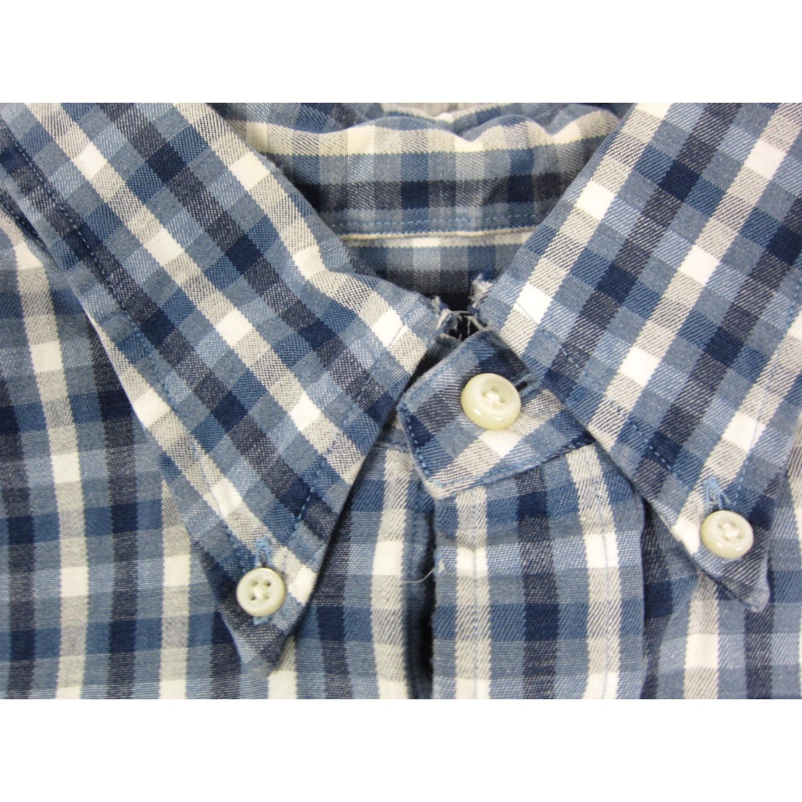 Lands' End VINTAGE Lands' End Shirt Men XL Blue Check Button-Up 90s City Classic 90s Mens Long Sleeve Button-Down Collared Size US XL / EU 56 / 4 - 3 Thumbnail