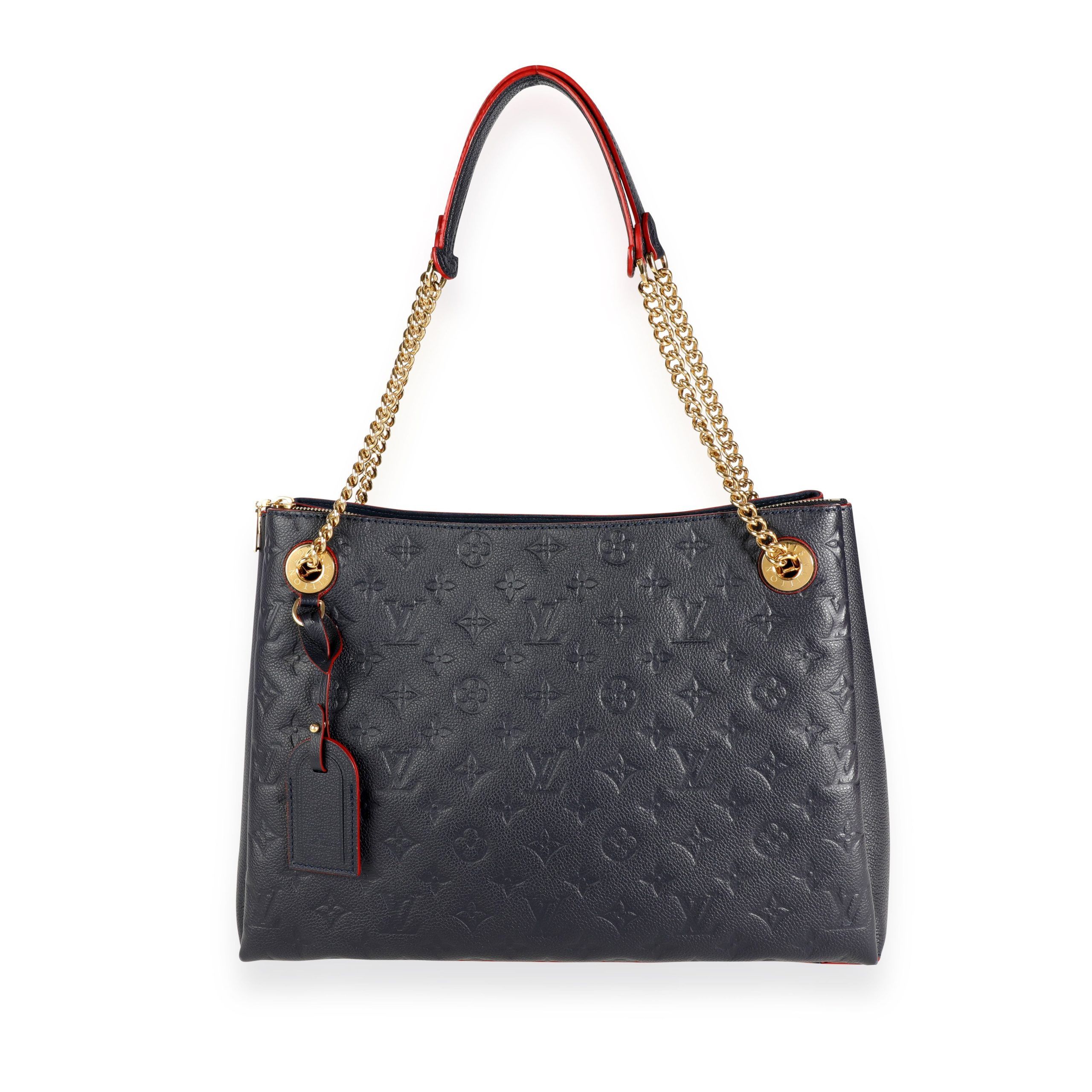 image of Louis Vuitton Marine Rouge Monogram Empreinte Surène Mm in Blue, Women's