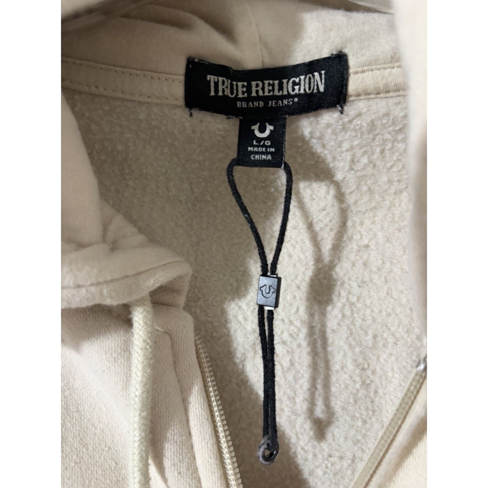 True Religion True Religion Solid SRS Hoodie Sz L Beige Full Zip Buddha Size US L / EU 52-54 / 3 - 2 Thumbnail