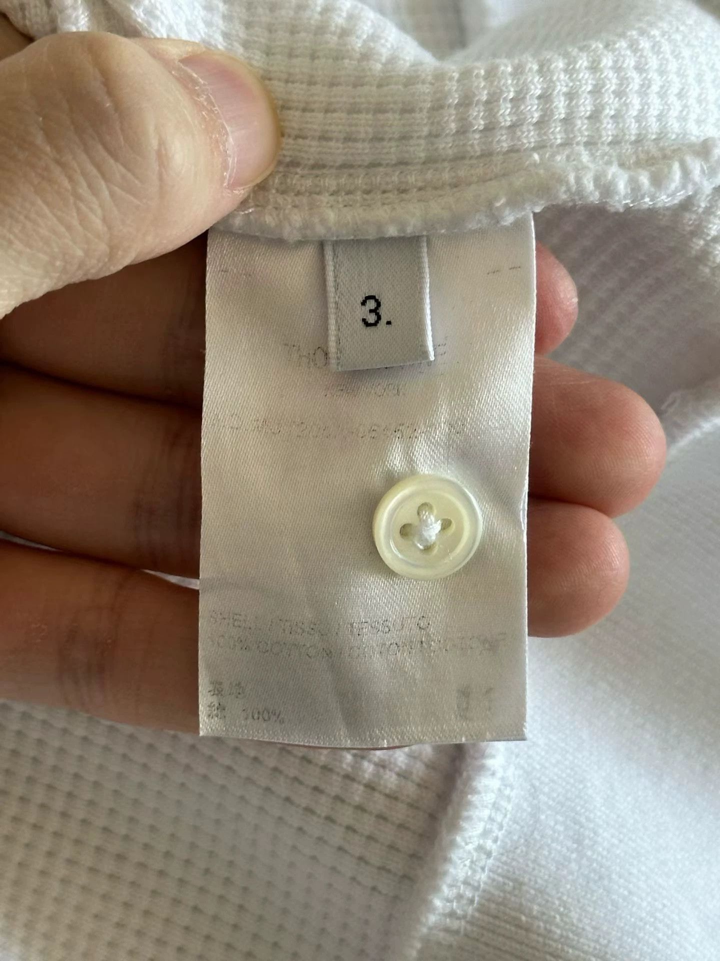 Thom Browne Thom Browne White Waffle Zip Hoodie Jacket - Size 3 Size US L / EU 52-54 / 3 - 4 Thumbnail