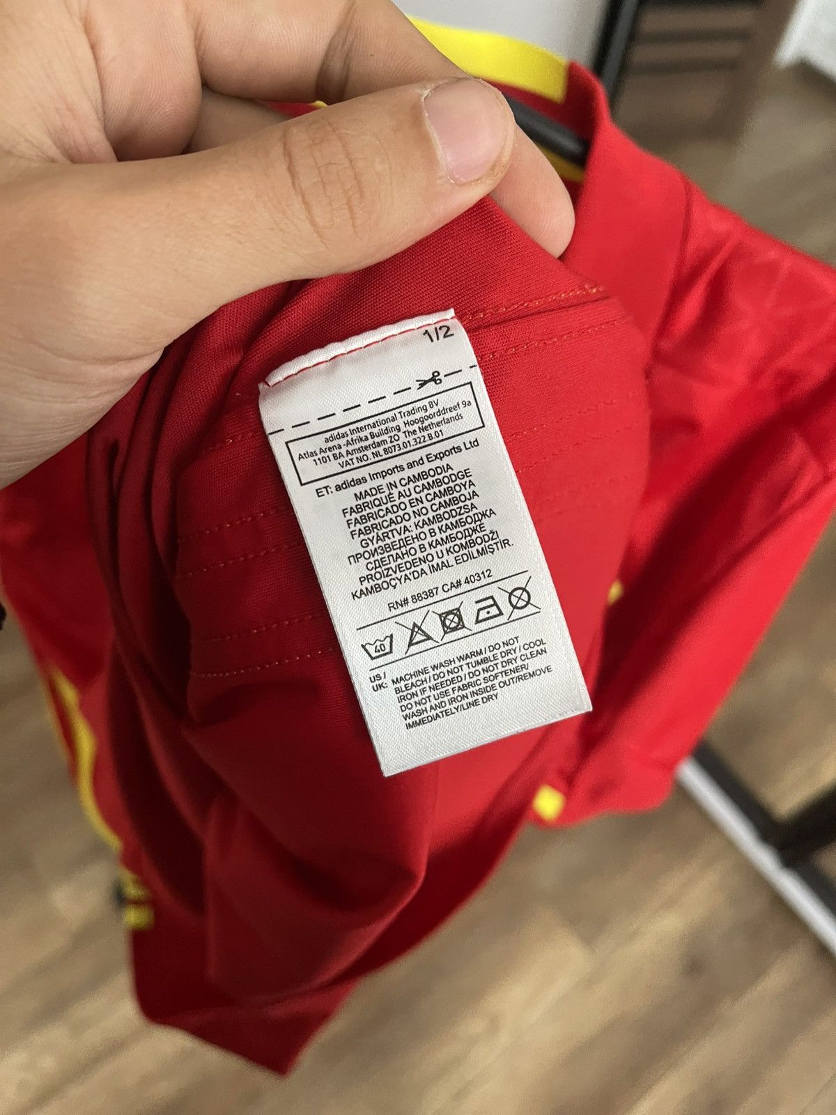 Adidas 2016/2017 Adidas Spain Euro Soccer Jersey T-Shirt Tee Size US S / EU 44-46 / 1 - 12 Thumbnail