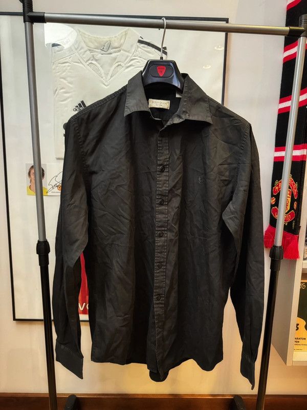 Vintage × Yves Saint Laurent Vintage YSL Yves Saint Laurent Black Shirt Small Logo L Size US L / EU 52-54 / 3 - 1 Thumbnail