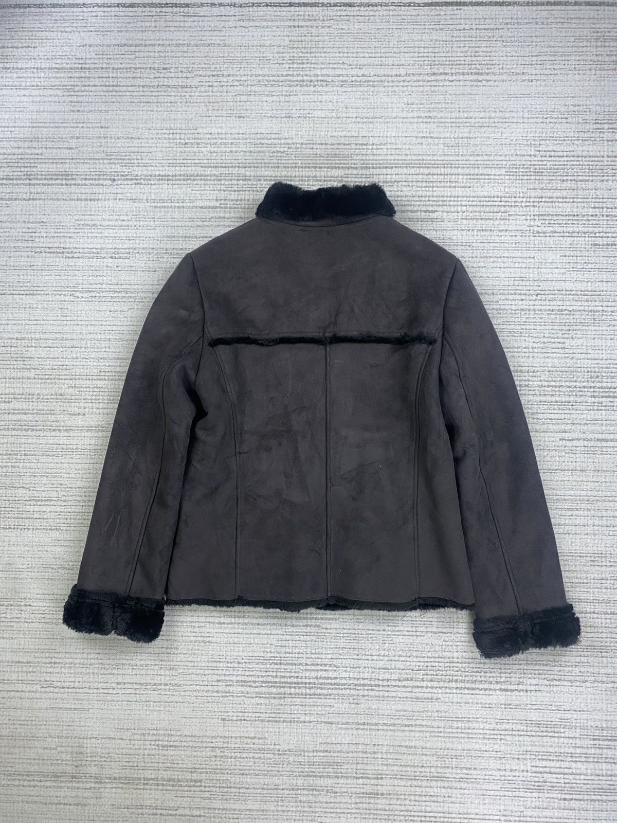 Sonia Rykiel Vintage Sonia Rykiel Suede Leather Lining Faux Fur Jacket Size US S / EU 44-46 / 1 - 2 Thumbnail