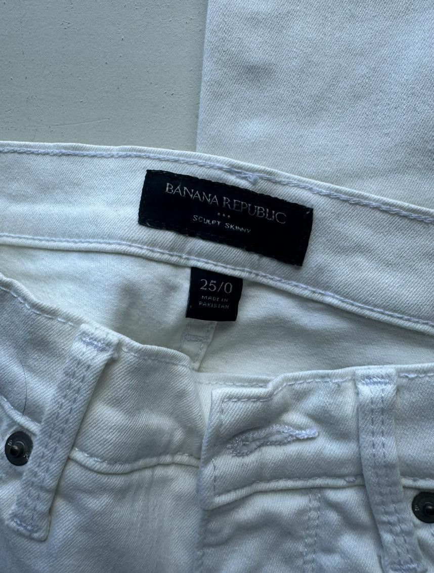 Banana Republic Banana Republic Skinny White Jean 25/0 Size 25" / US 0 / IT 36 - 3 Thumbnail